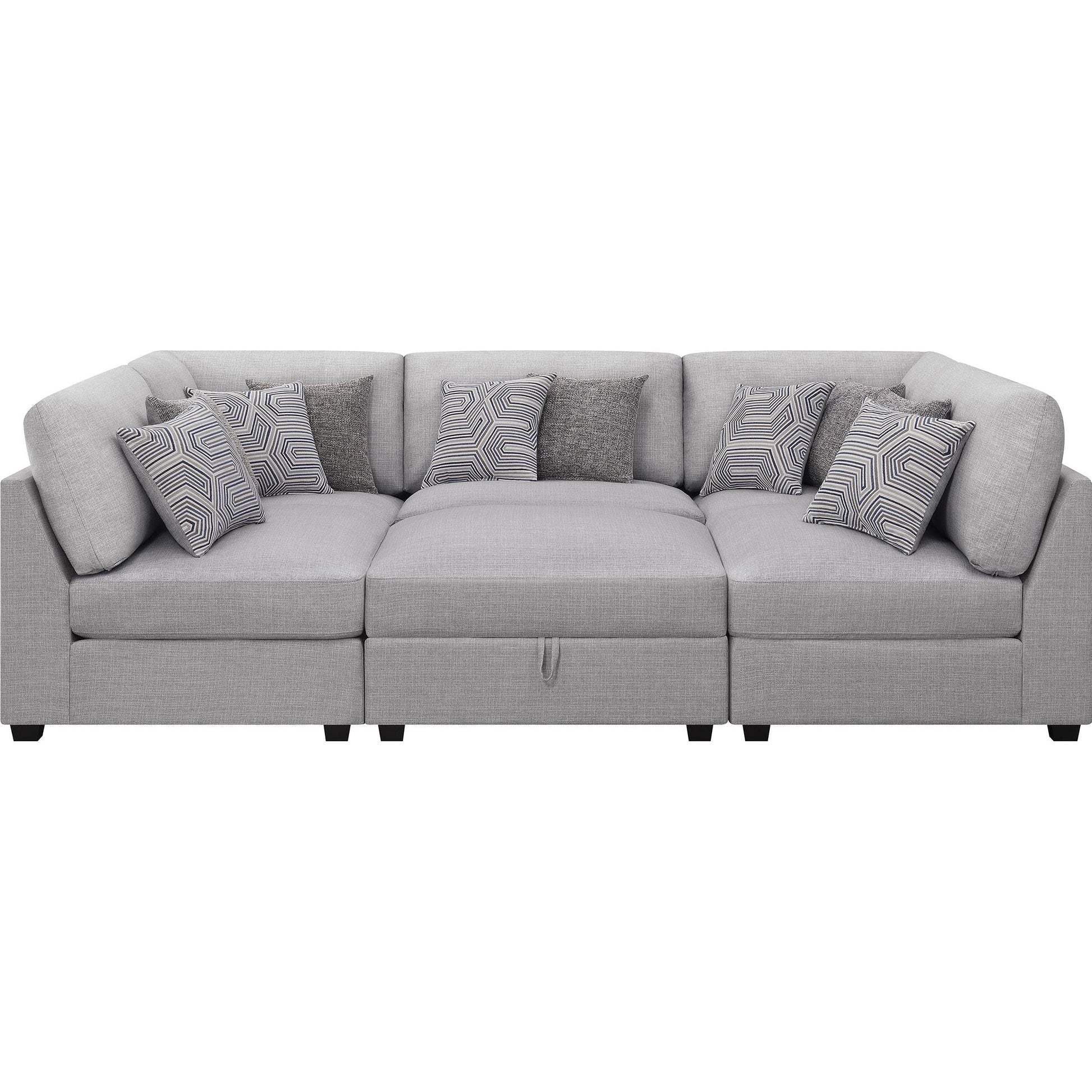 Coaster Furniture Cambria 551511-S6A 6 pc Upholstered Modular Sectional - Grey IMAGE 3