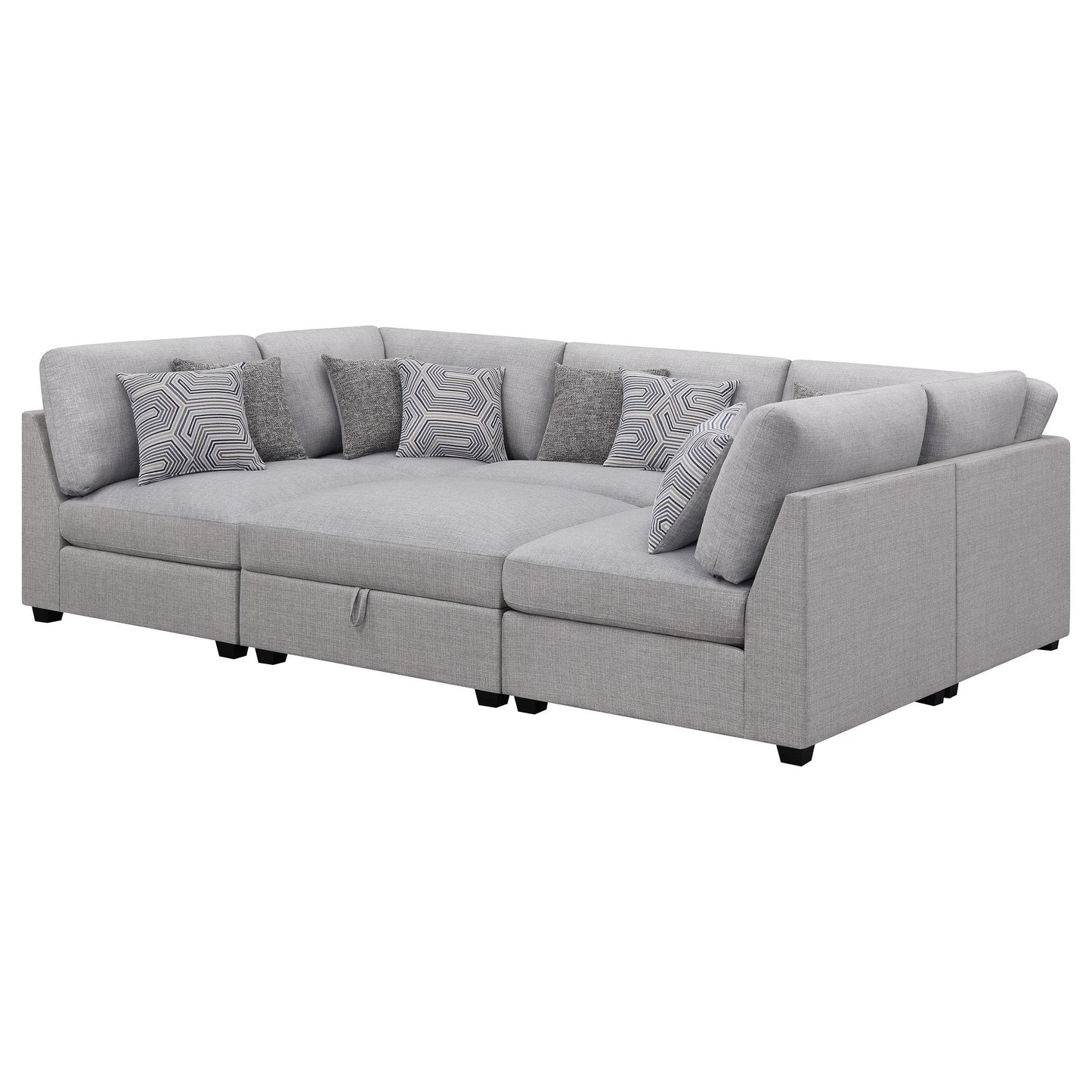 Coaster Furniture Cambria 551511-S6A 6 pc Upholstered Modular Sectional - Grey IMAGE 4