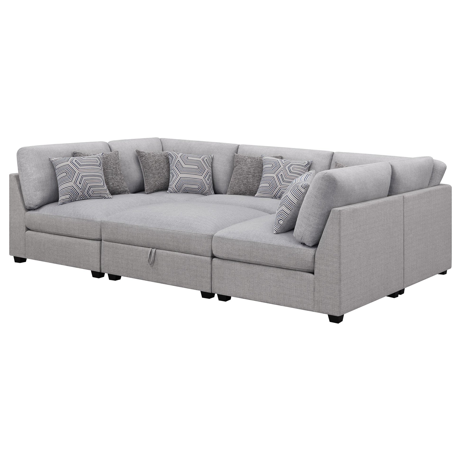 Coaster Furniture Cambria 551511-S6A 6 pc Upholstered Modular Sectional - Grey IMAGE 4