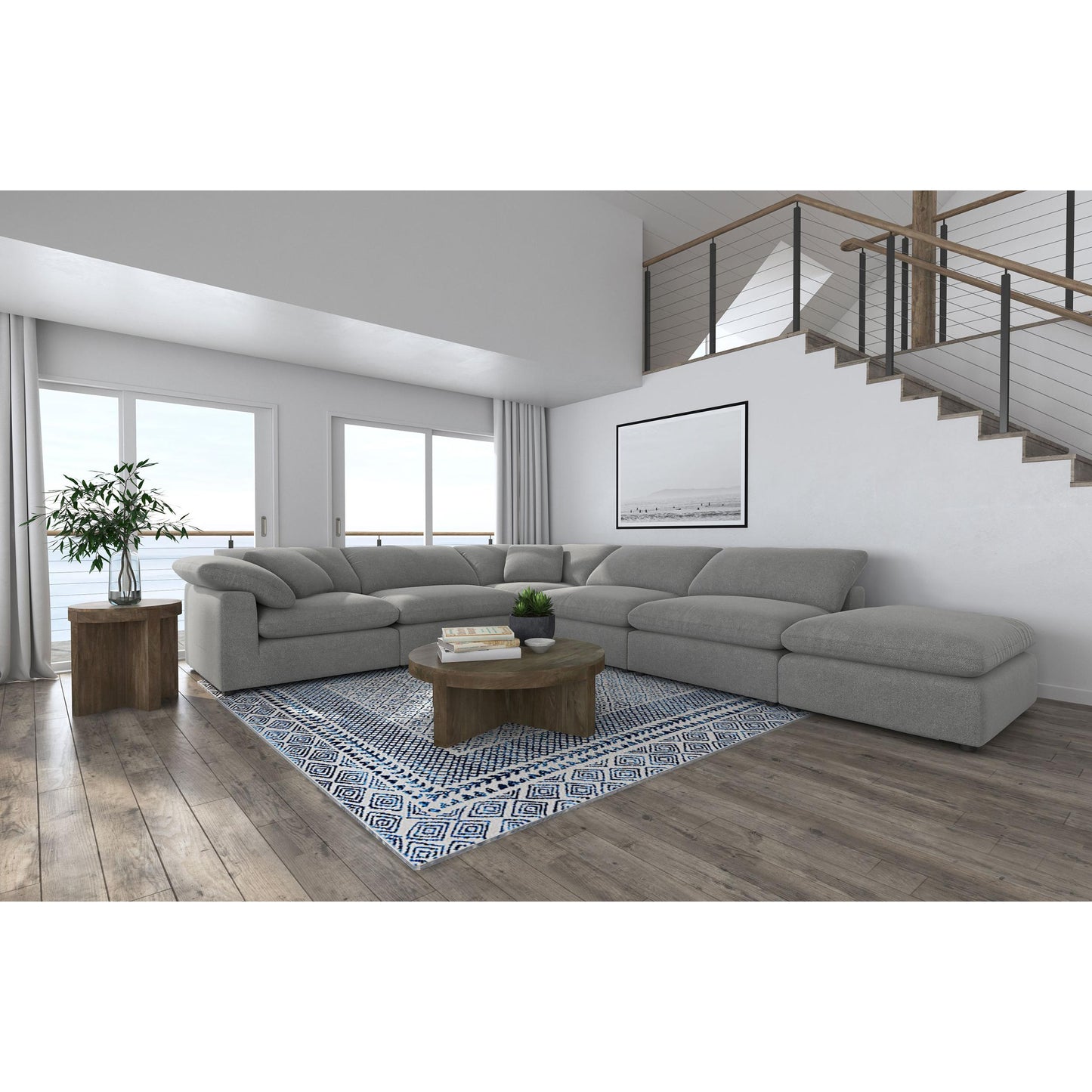 Coaster Furniture Raleigh Fabric 6 pc Sectional 551754-SET IMAGE 3