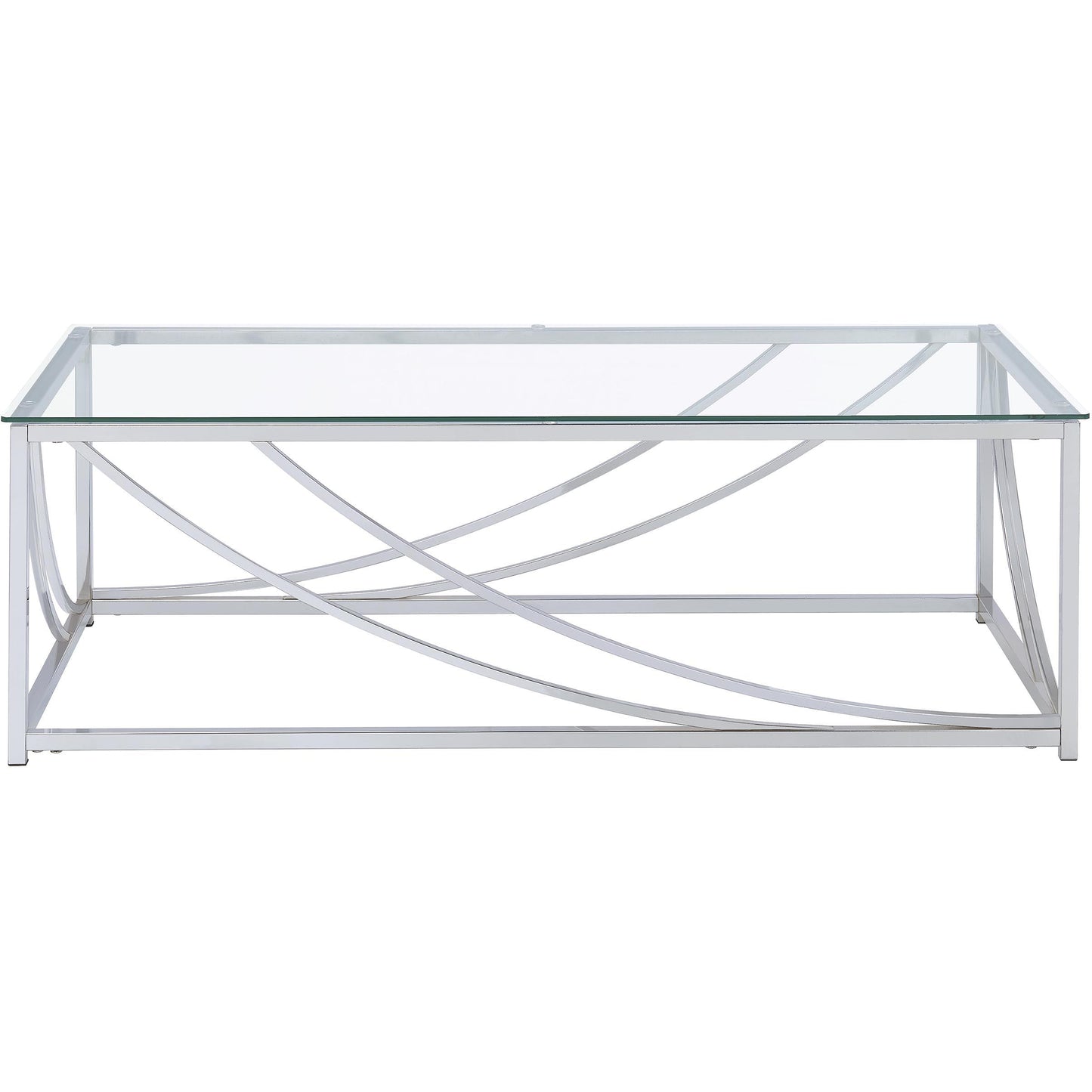 Coaster Furniture Lille 720498-S2 2-piece Glass Top Coffee And End Table Set - Chrome IMAGE 6