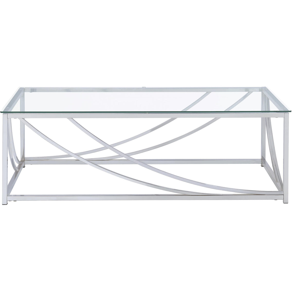 Coaster Furniture Lille 720498-S2 2-piece Glass Top Coffee And End Table Set - Chrome IMAGE 6