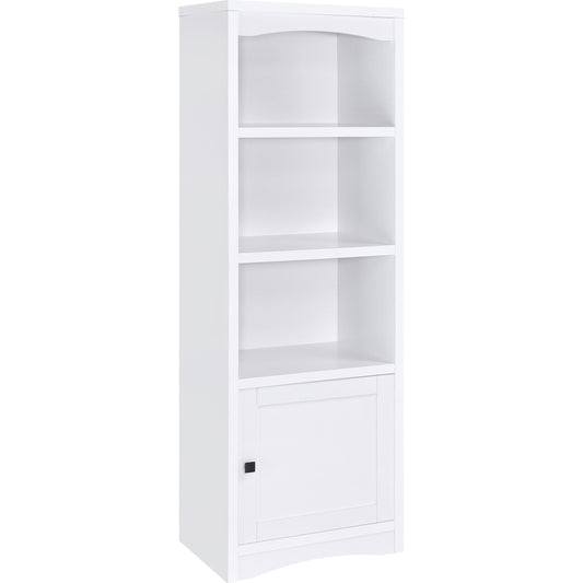Coaster Furniture Laughlin 724114 3-shelf Engineered Wood Media Tower - White IMAGE 1