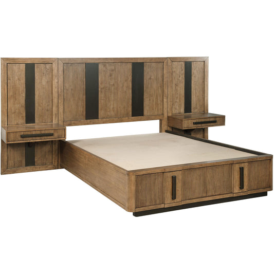 Coaster Furniture Terrace 224900Q-S3P Queen Wall Panel Storage Bed - Ash Brown IMAGE 1