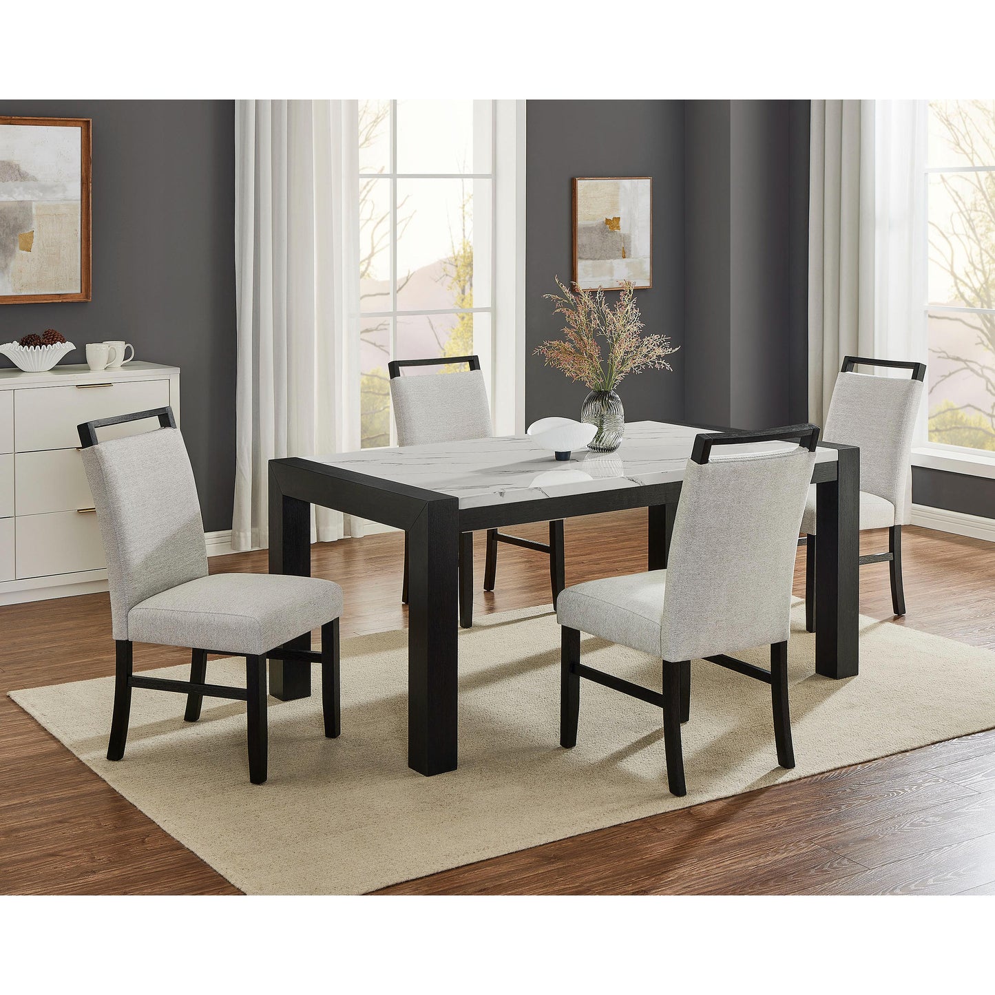 Crown Mark Jules Dining Table with Faux Marble Top 1322T-3866 IMAGE 3