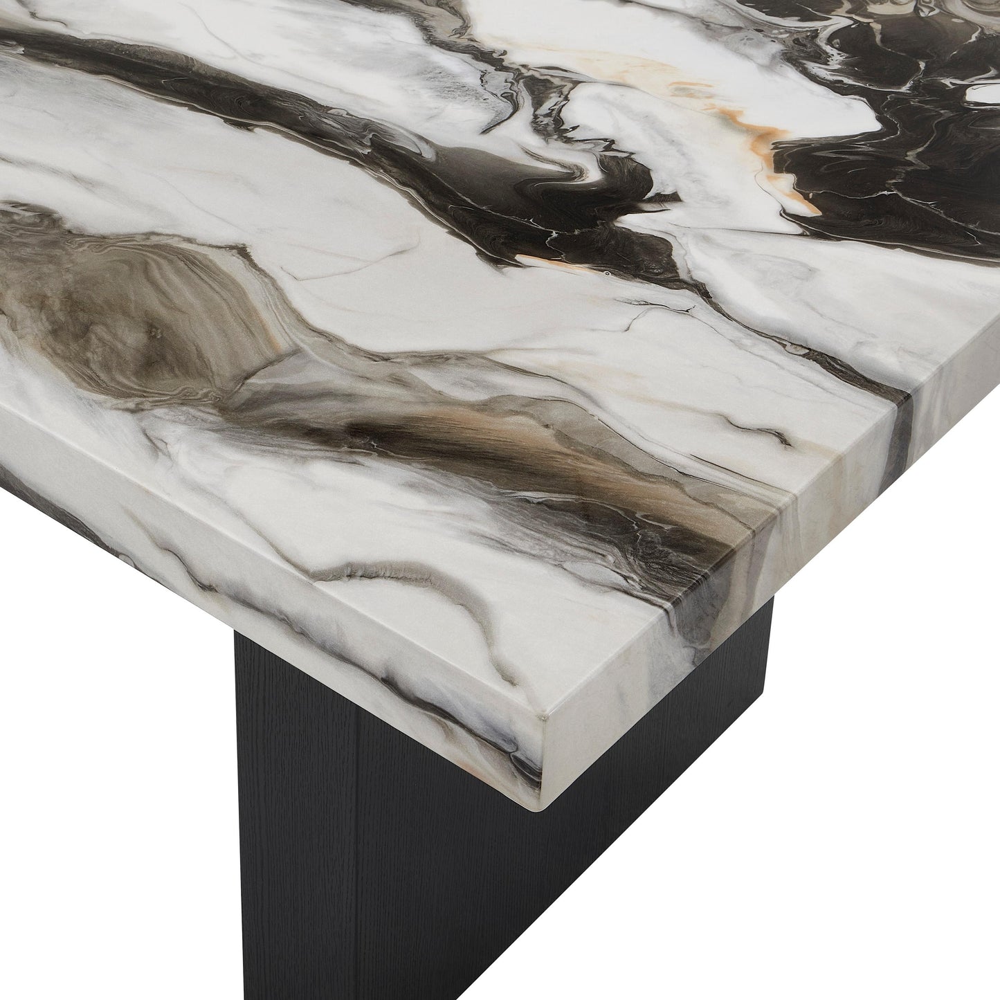 Crown Mark Vega Dining Table with Faux Marble Top and Pedestal Base 1420T-3972-LEG/1420T-3972-TOP IMAGE 6