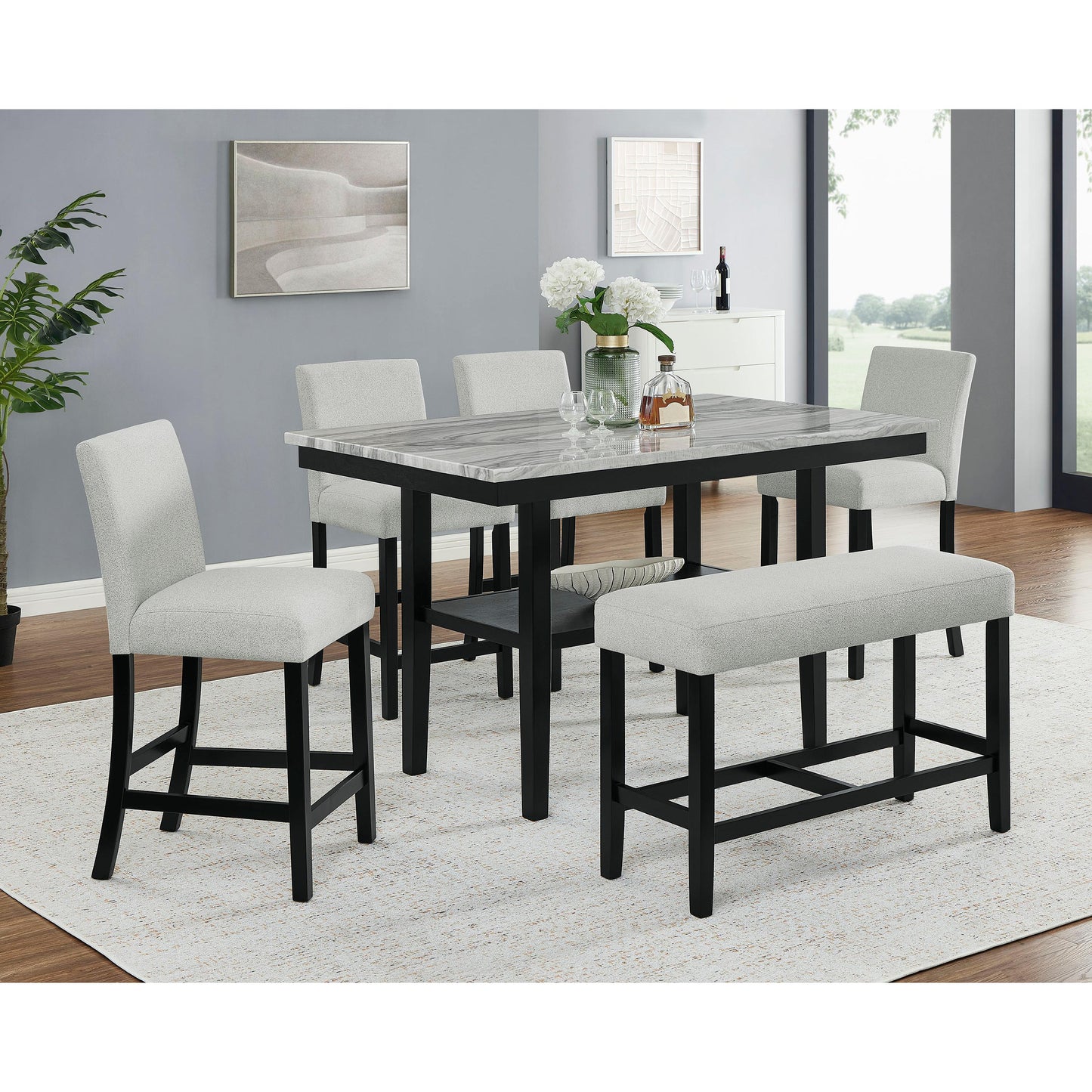 Crown Mark Vega Counter Height Bench 1718-BENCH IMAGE 3