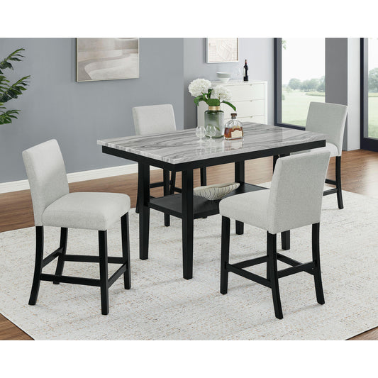 Crown Mark Marbel 5 pc Counter Height Dinette 1718SET IMAGE 1