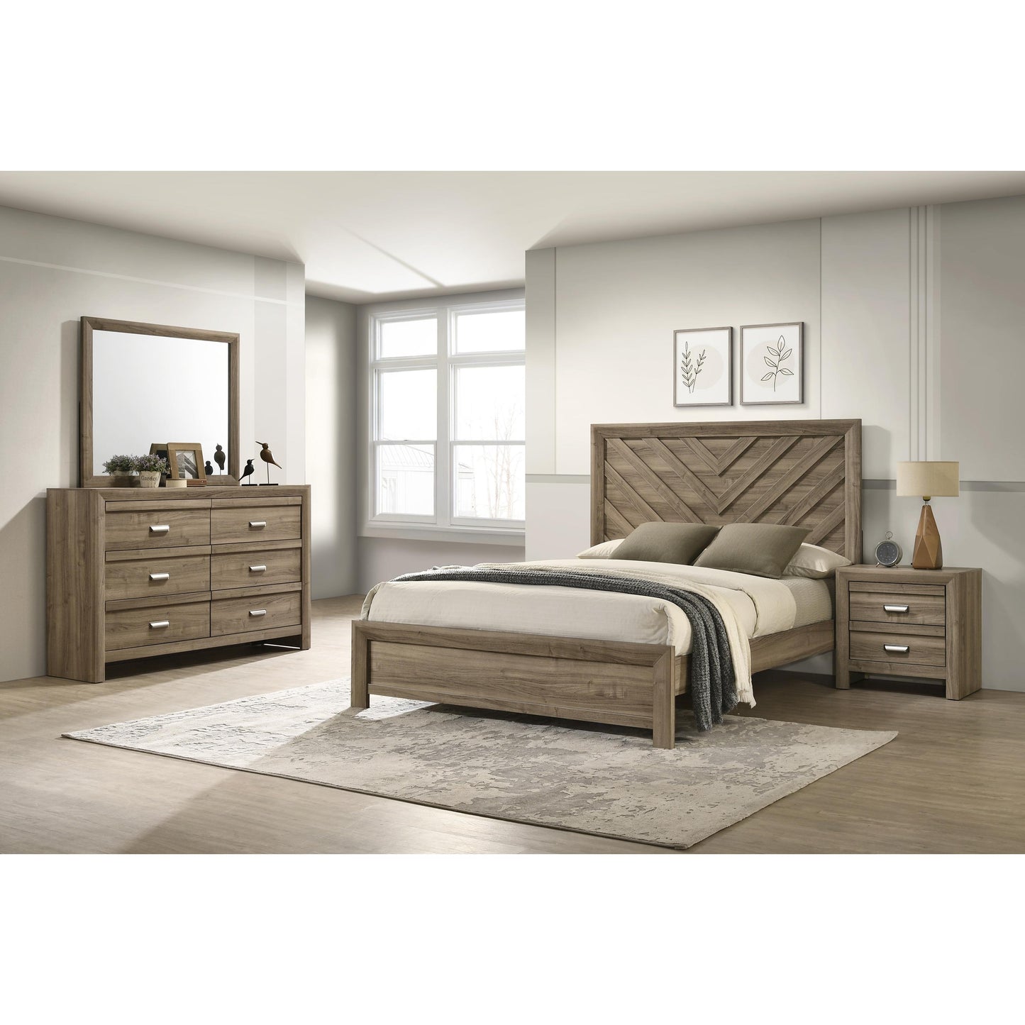 Crown Mark Valor B9332-1 Dresser - Light Brown IMAGE 4