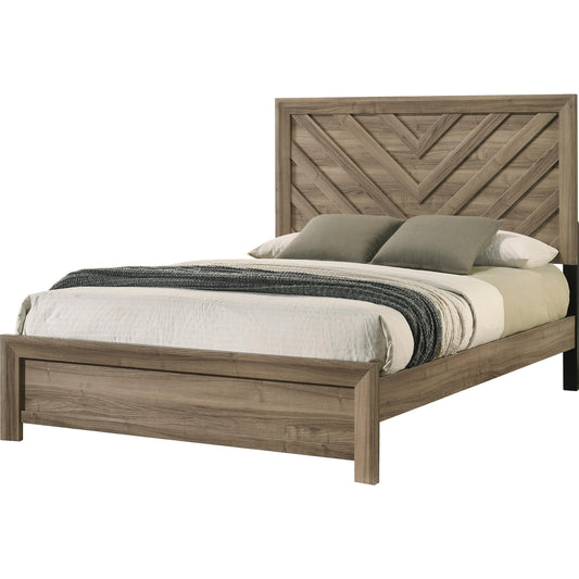 Crown Mark Valor B9332-Q Queen Bed - Light Brown IMAGE 1