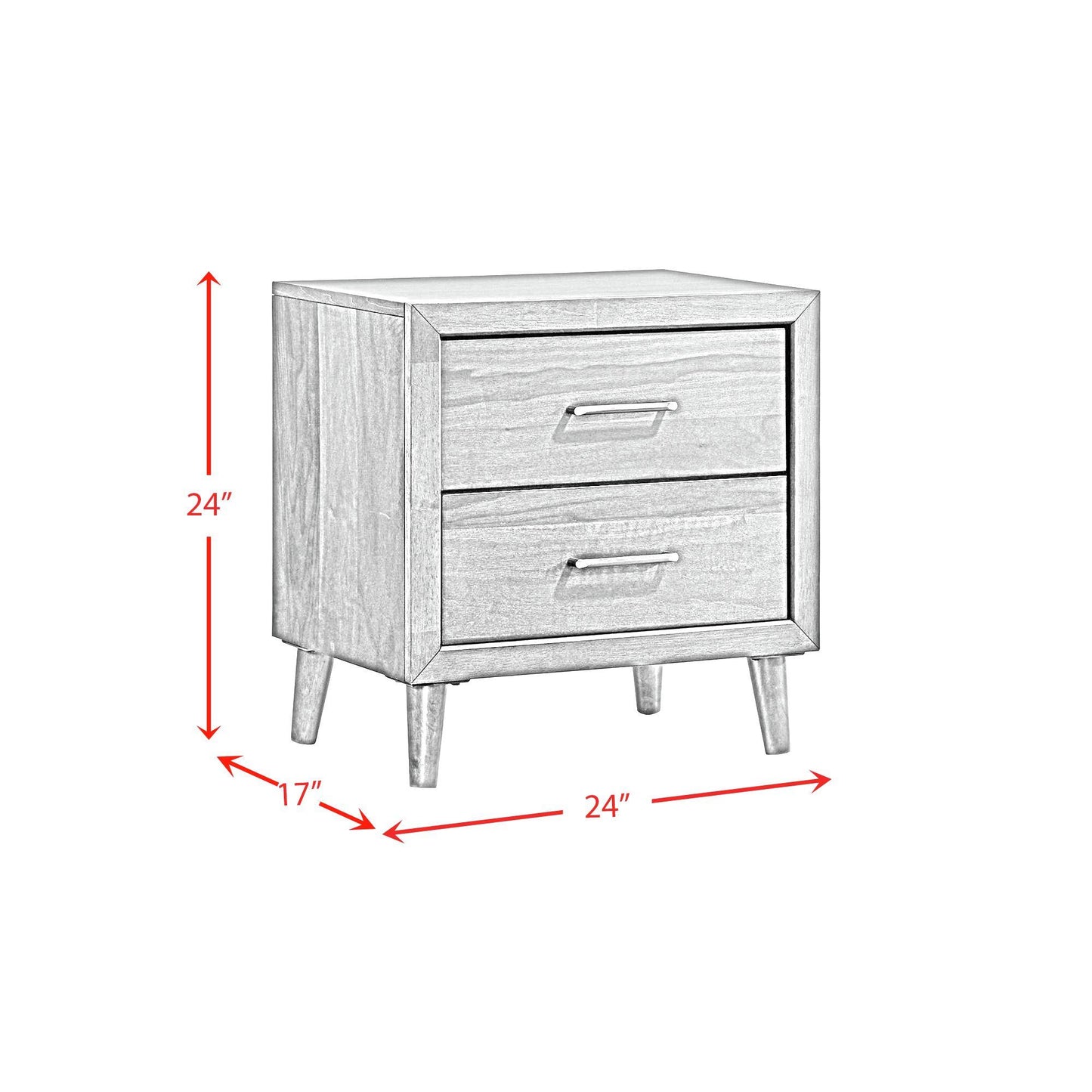 Elements International Malibu MC400NS 2-Drawer Nightstand IMAGE 10