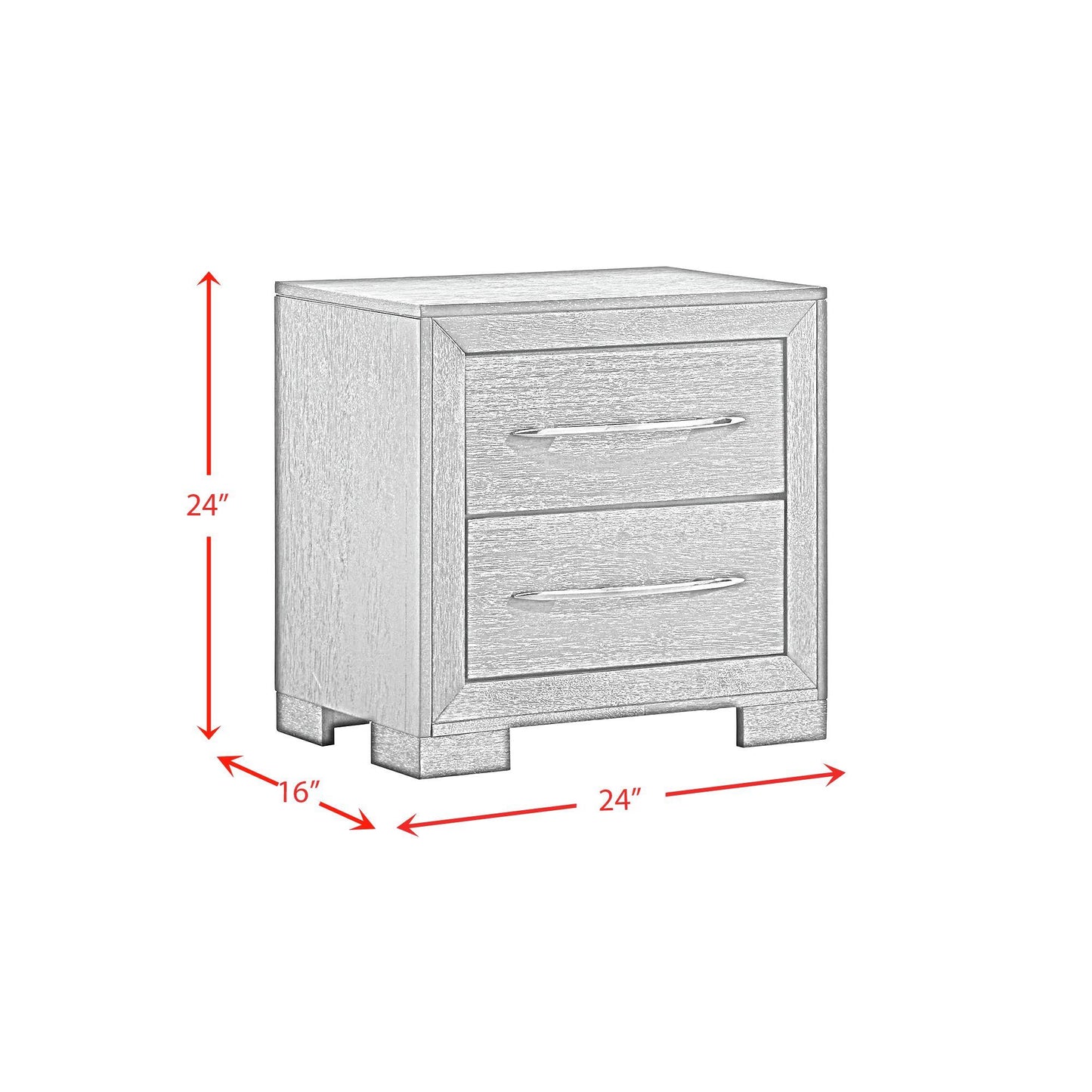 Elements International Allan B-3410-8-NS 2-Drawer Nightstand IMAGE 9