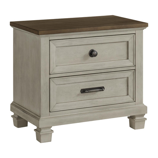 Elements International Farmington B-9890-7-NS 2-Drawer Nightstand IMAGE 1
