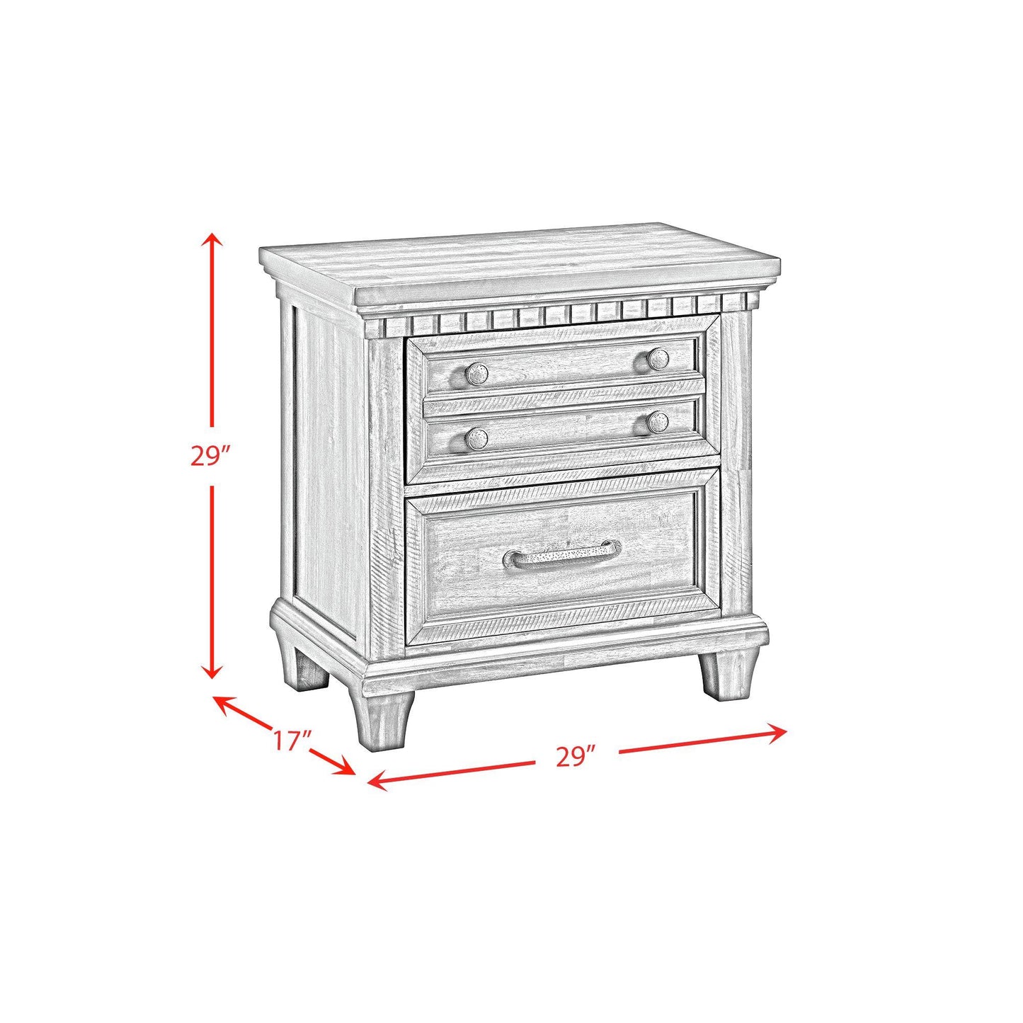 Elements International McCoy B-10530-5-NS 2-Drawer Nightstand IMAGE 12