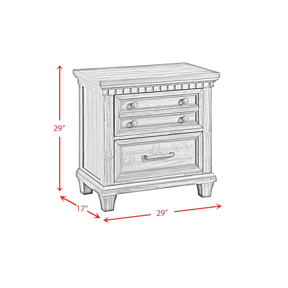 Elements International McCoy B-10530-5-NS 2-Drawer Nightstand IMAGE 12