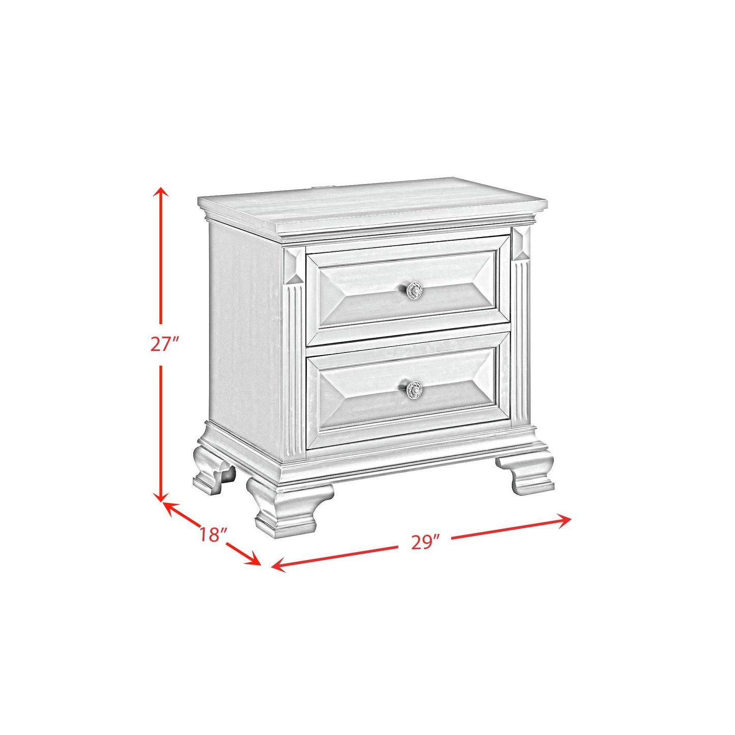 Elements International Bridgestone B-10980-8-NS 2-Drawer Nightstand IMAGE 10
