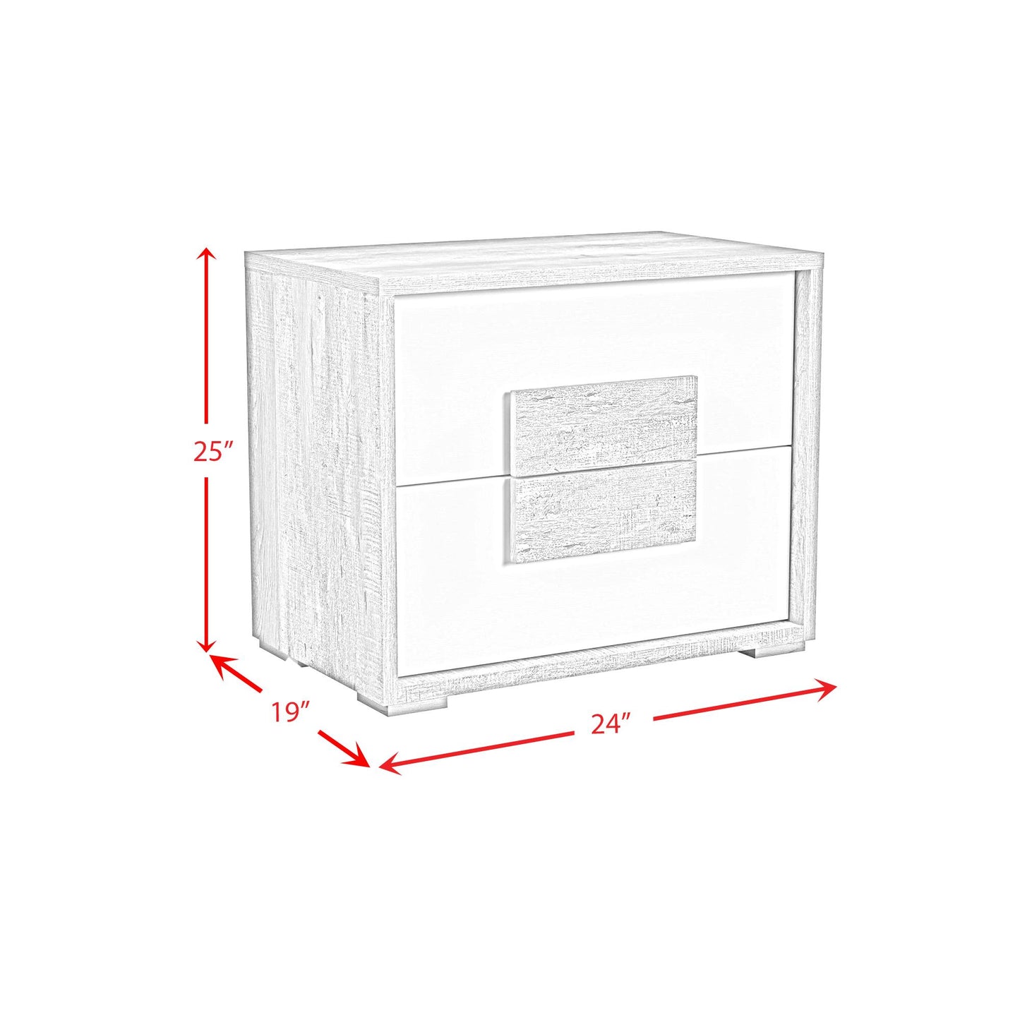 Elements International San Matteo B-16010-7-NS2 2-Drawer Nightstand IMAGE 10