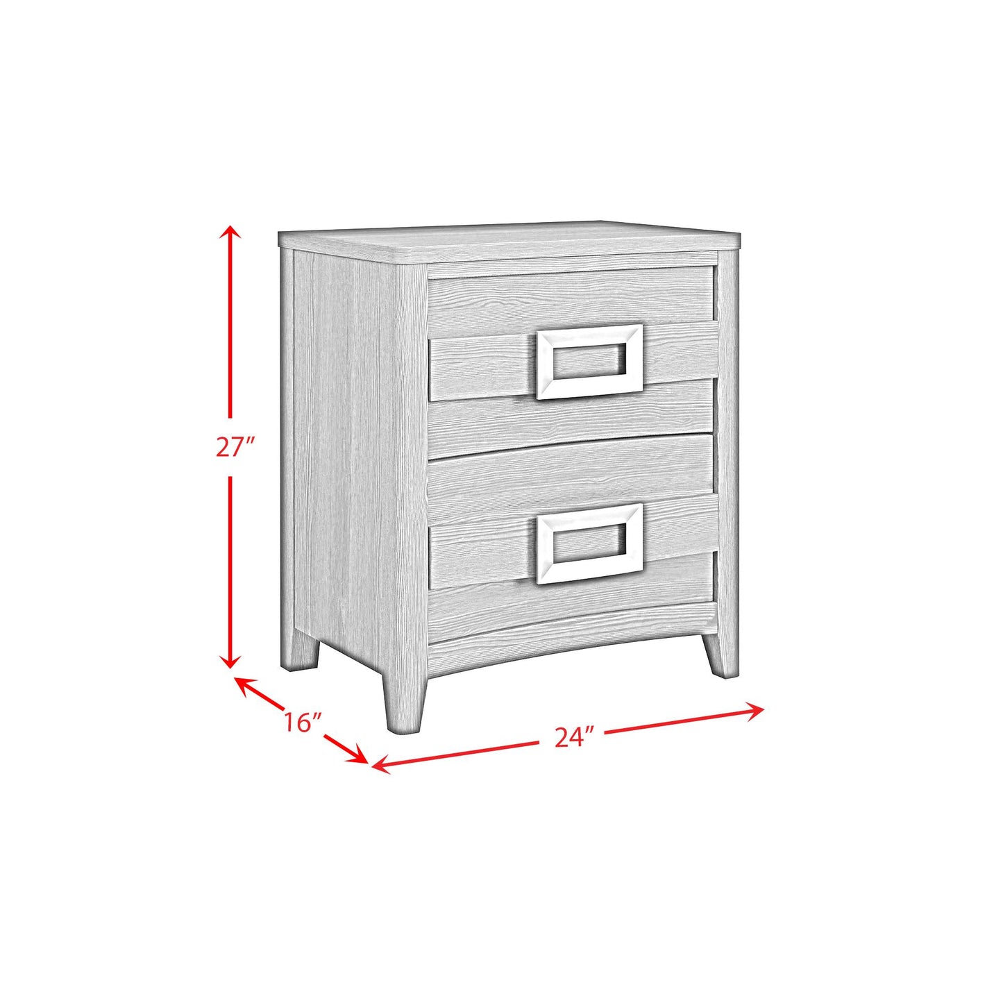 Elements International Tobias B-15990-7-NS 2-Drawer Nightstand IMAGE 10