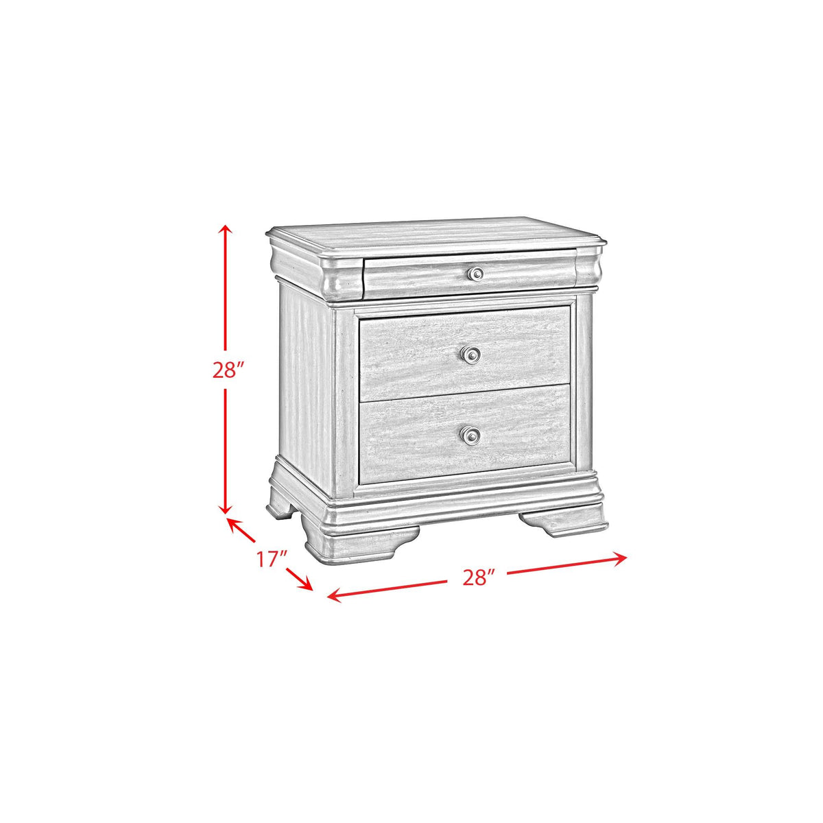 Elements International Phillipe B-5210-5-NS 3-Drawer Nightstand IMAGE 12