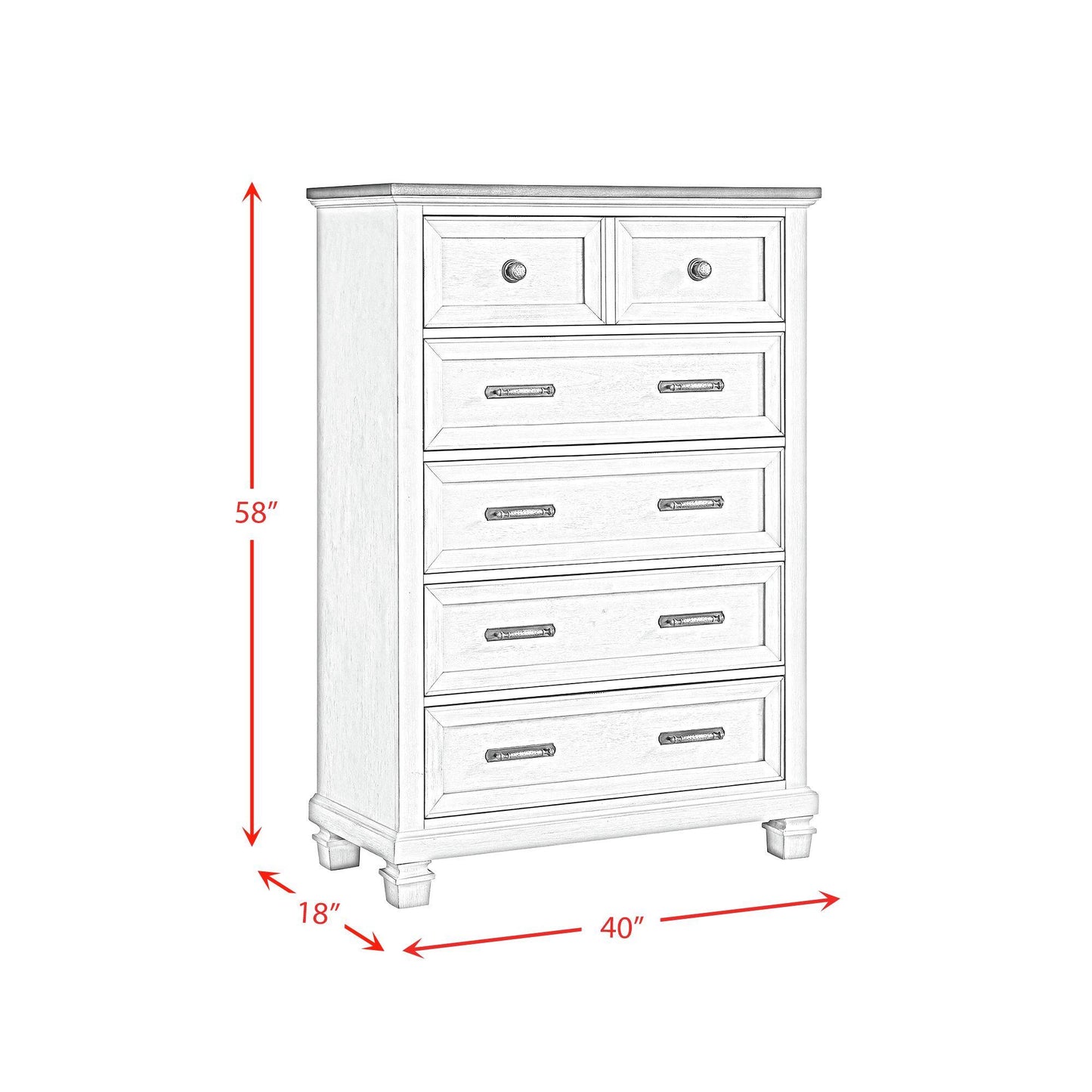 Elements International Farmington B-9890-7-CH 5-Drawer Chest IMAGE 12
