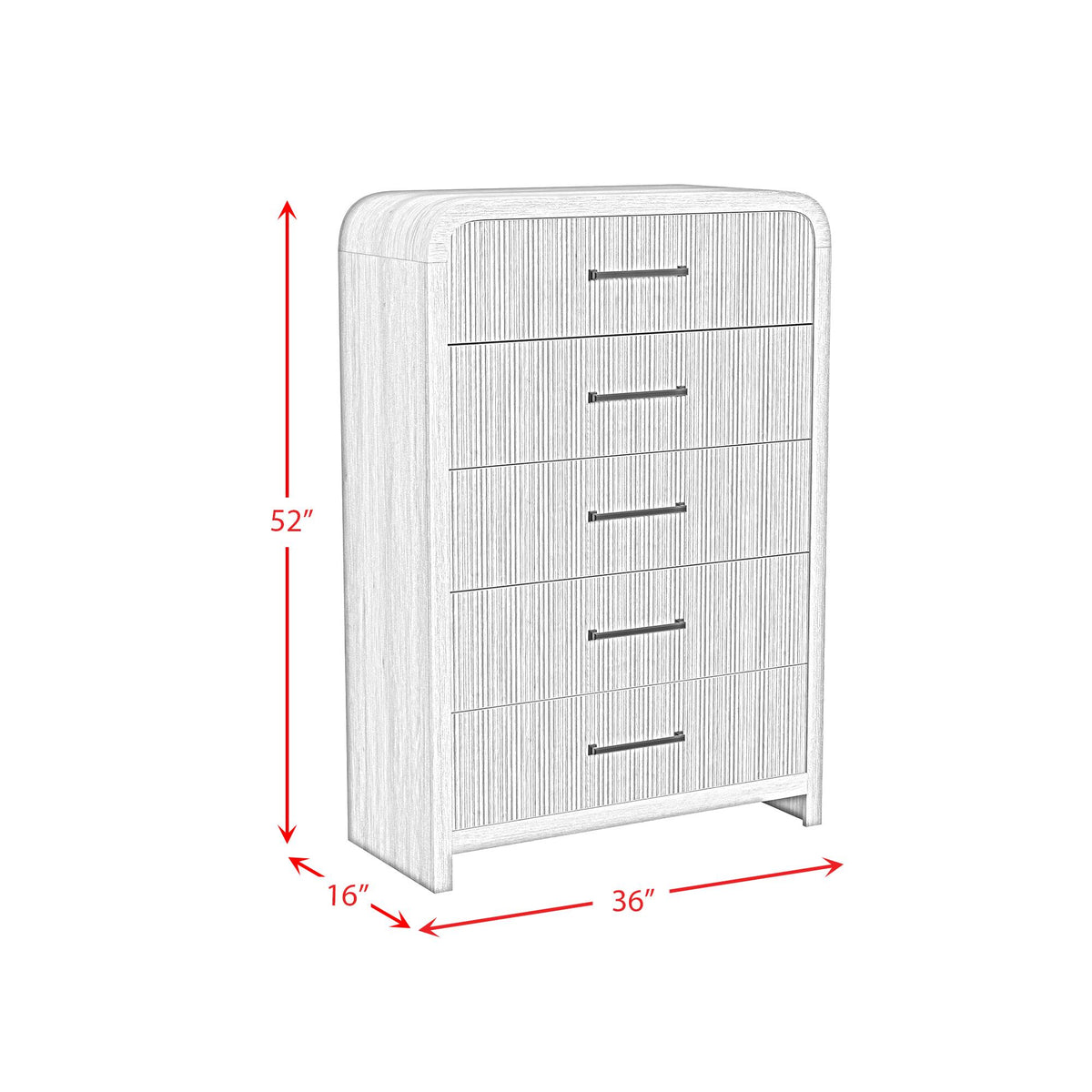 Elements International Ridgemont B-14440-8W-CH 5-Drawer Chest IMAGE 10