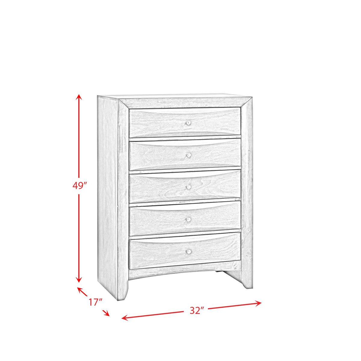 Elements International Emily EG100CHS-S 5-Drawer Chest IMAGE 8
