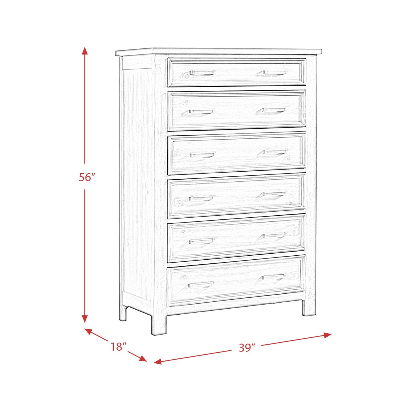 Elements International Sullivan SV300CH 6-Drawer Chest IMAGE 10