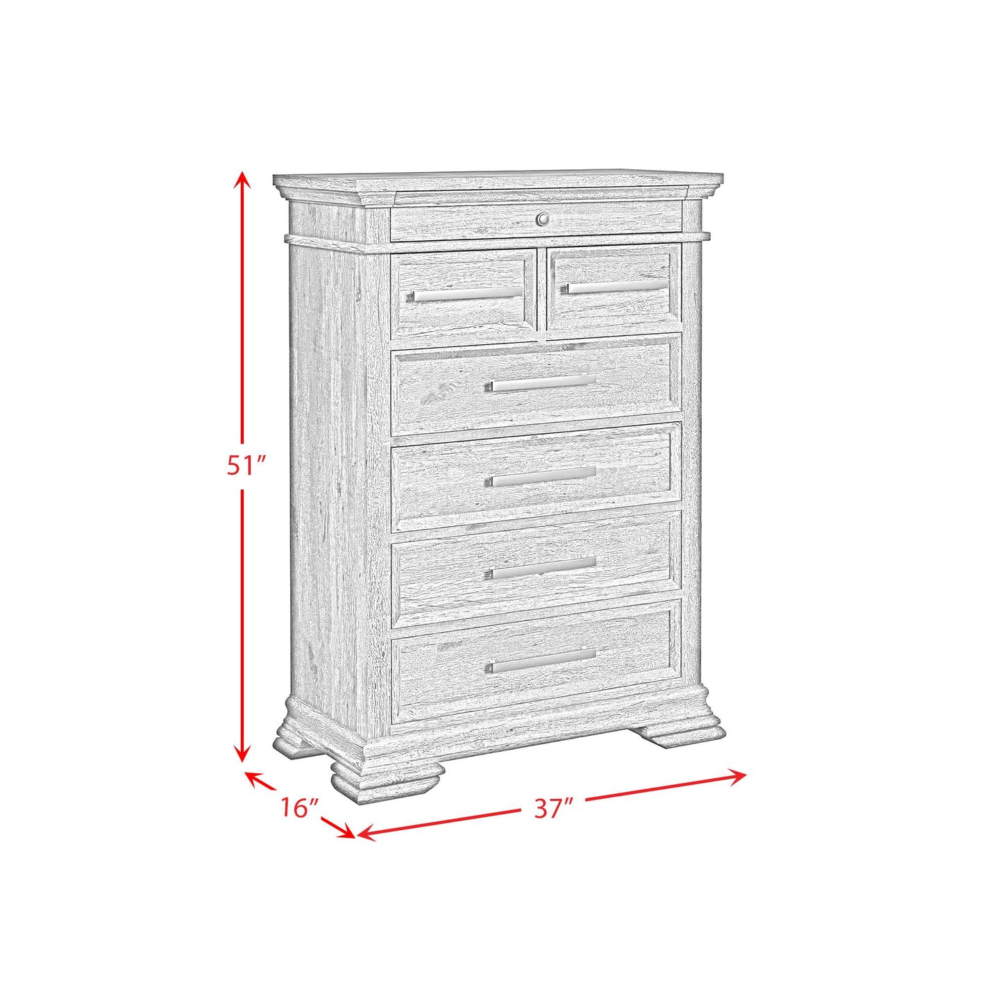Elements International Park Ridge B-13130-8-CH 6-Drawer Chest IMAGE 9