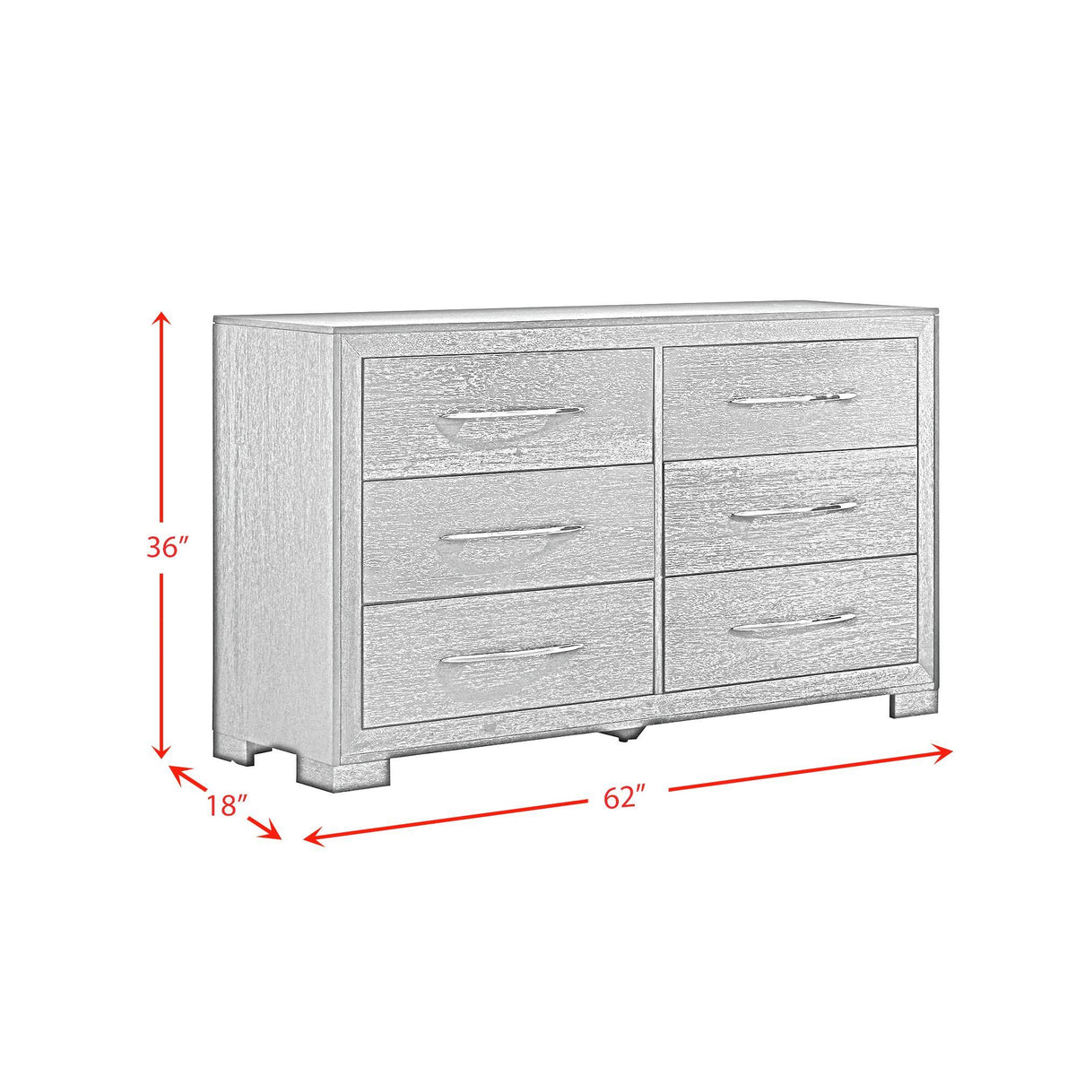 Elements International Allan B-3410-8-DR 6-Drawer Dresser IMAGE 9