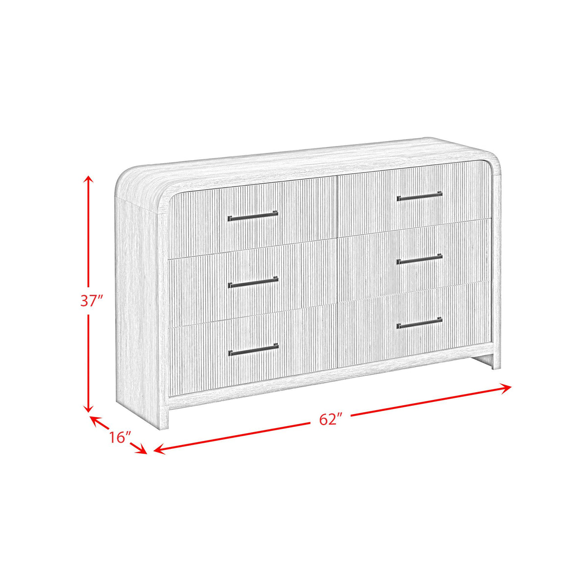 Elements International Ridgemont B-14440-6-DR 6-Drawer Dresser IMAGE 9