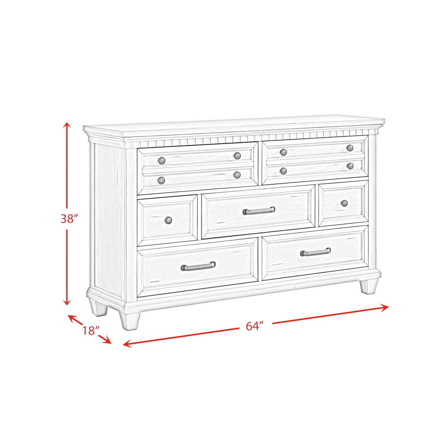 Elements International McCoy B-10530-7-DR 7-Drawer Dresser IMAGE 11