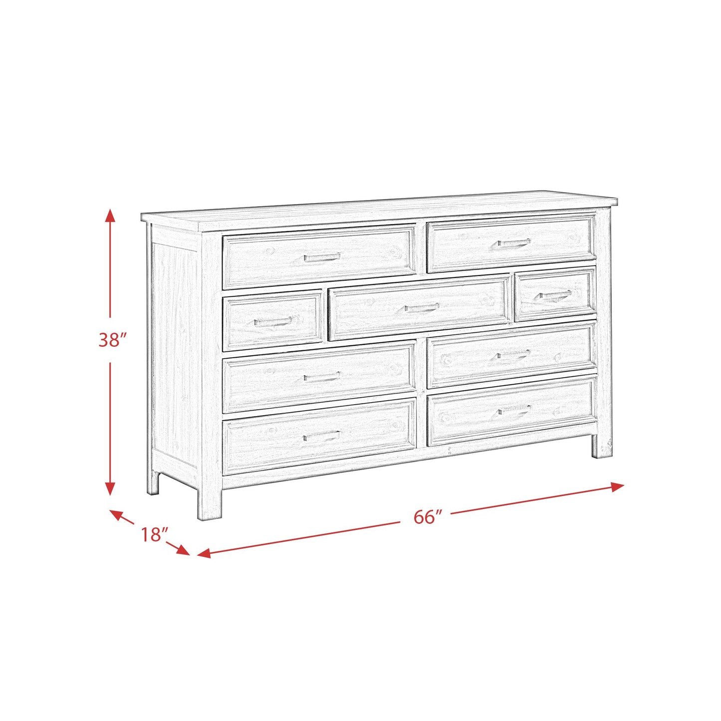 Elements International Sullivan SV300DR 9-Drawer Dresser IMAGE 8