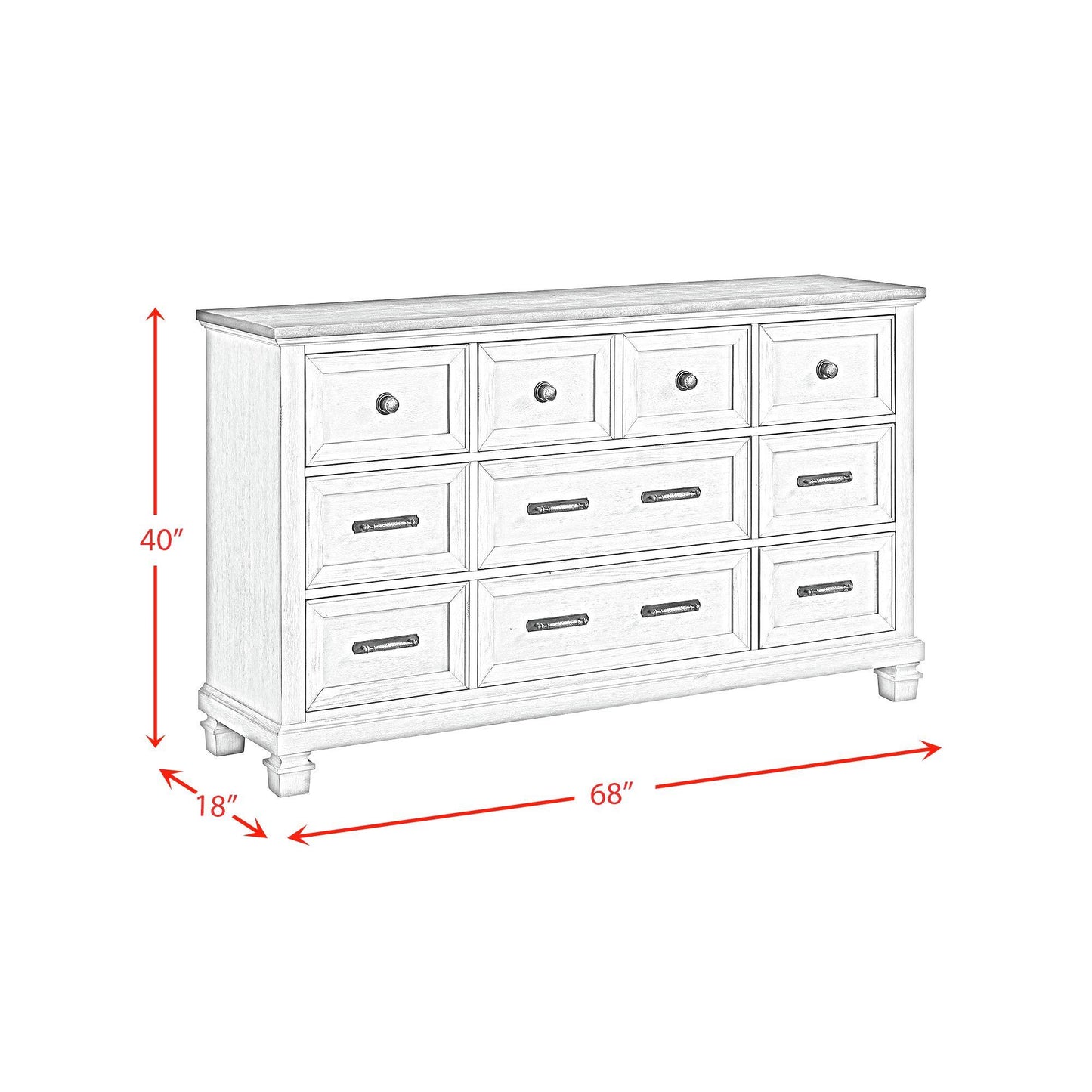 Elements International Farmington B-9890-7-DR 9-Drawer Dresser IMAGE 10