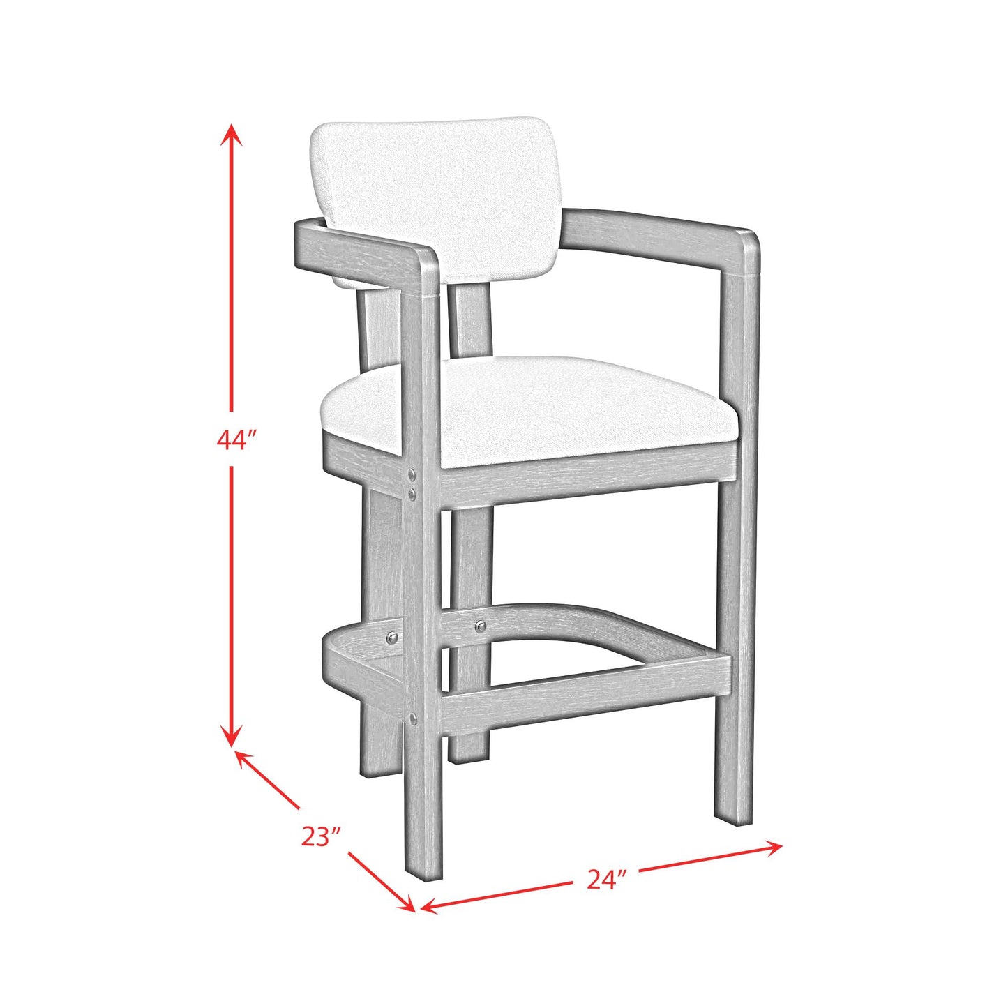Elements International Portland D-1710-8-BST3 Arm Barstool IMAGE 10