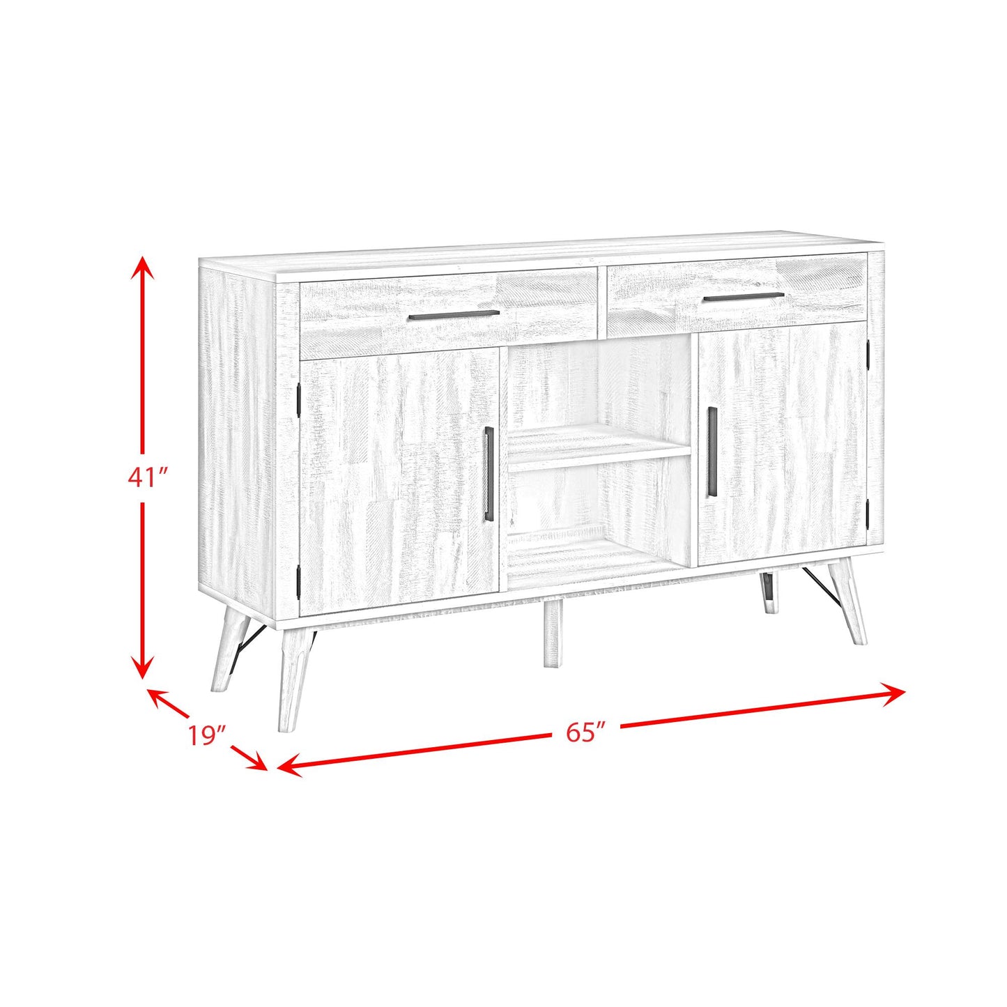 Elements International Rogen Rustic D-12850-7-BF Buffet IMAGE 10