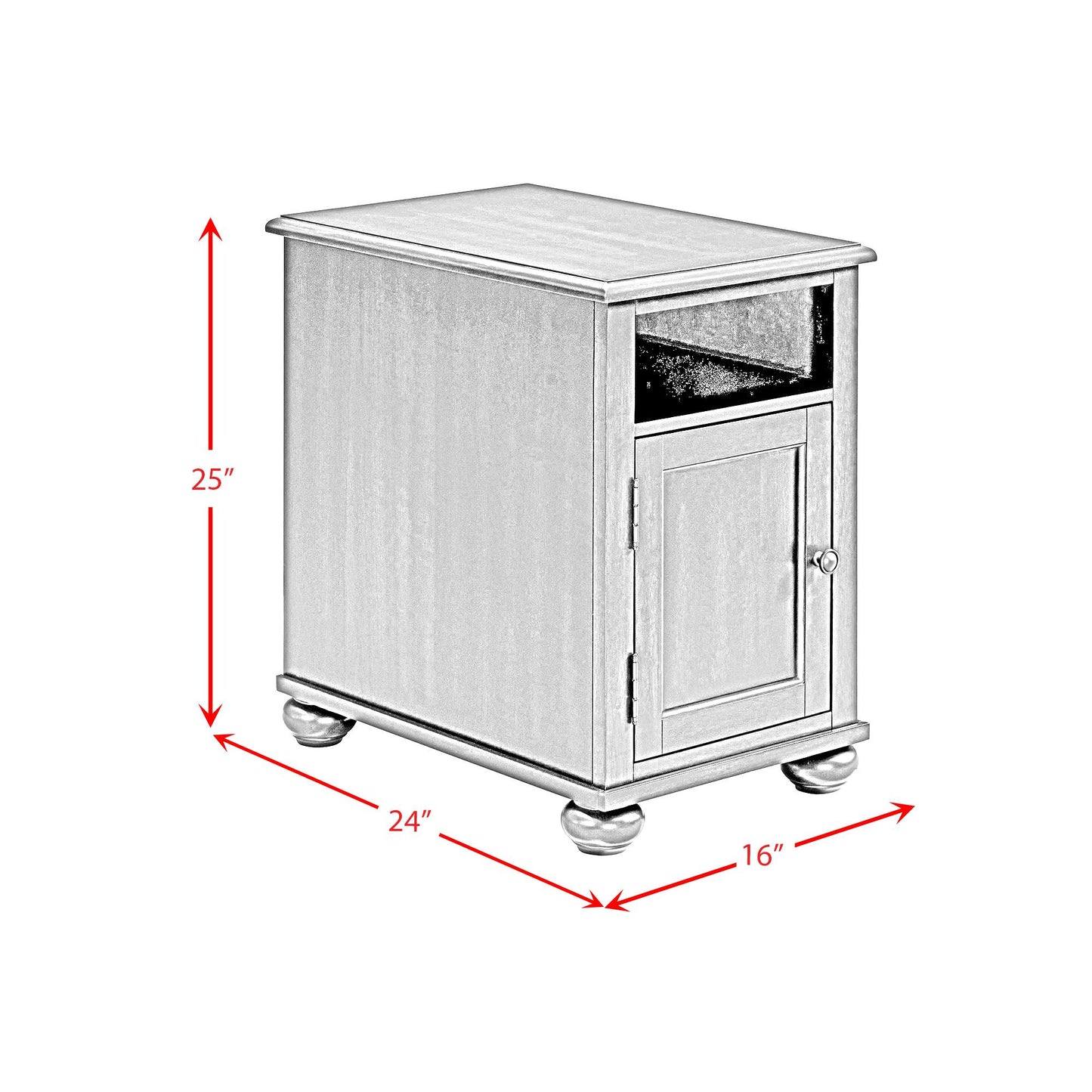 Elements International Wagner T-15740-5-CST Chairside Table IMAGE 9