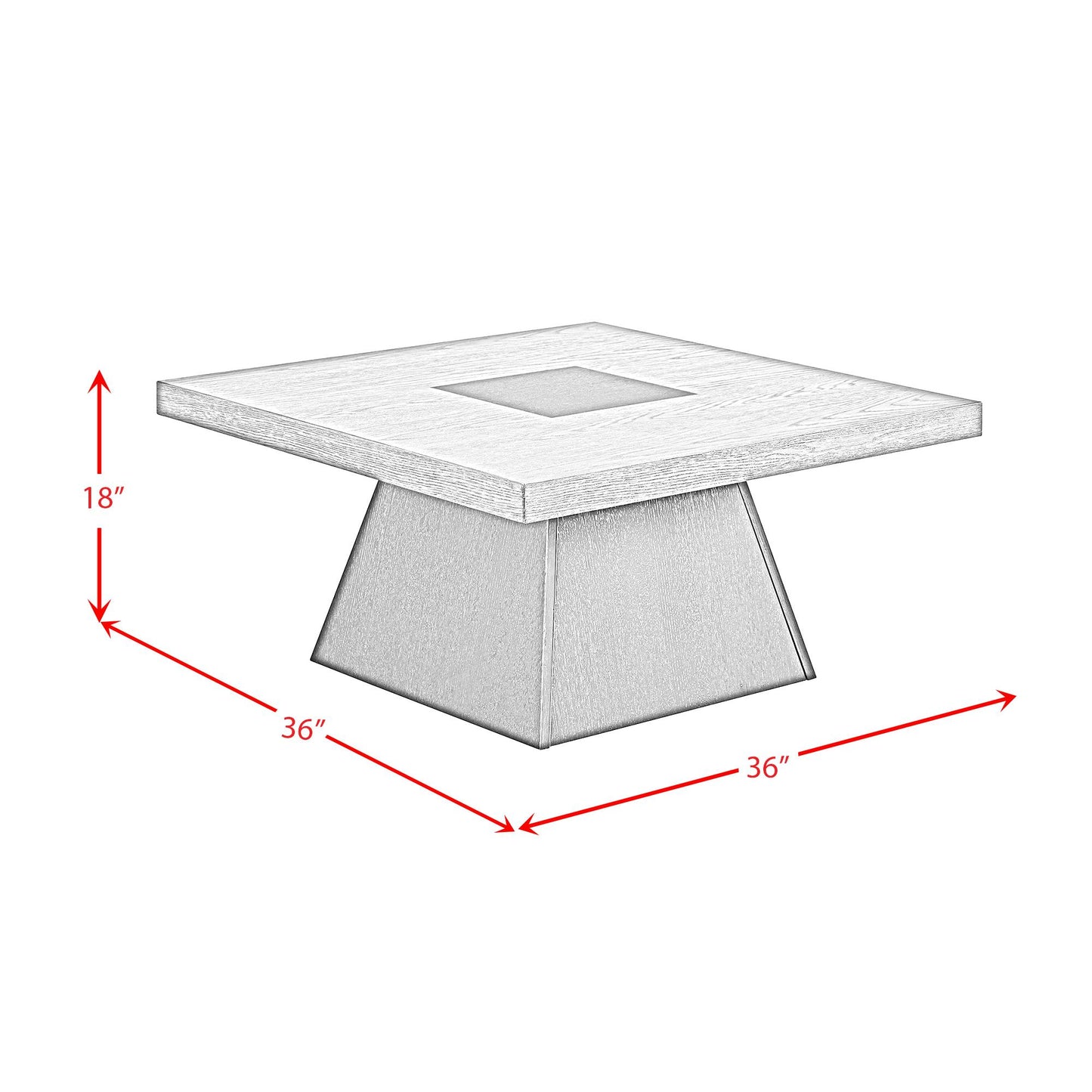 Elements International Jemma T-7570-5-CT Coffee Table IMAGE 8