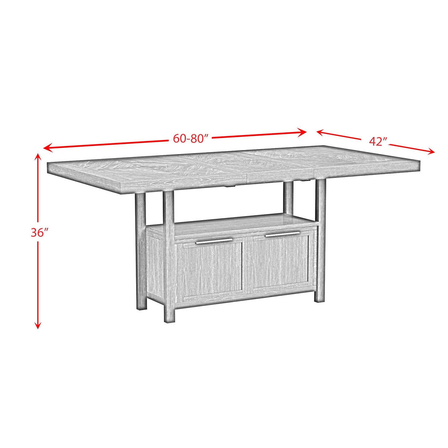 Elements International Transcend D-12980-3-CT Counter Table IMAGE 9
