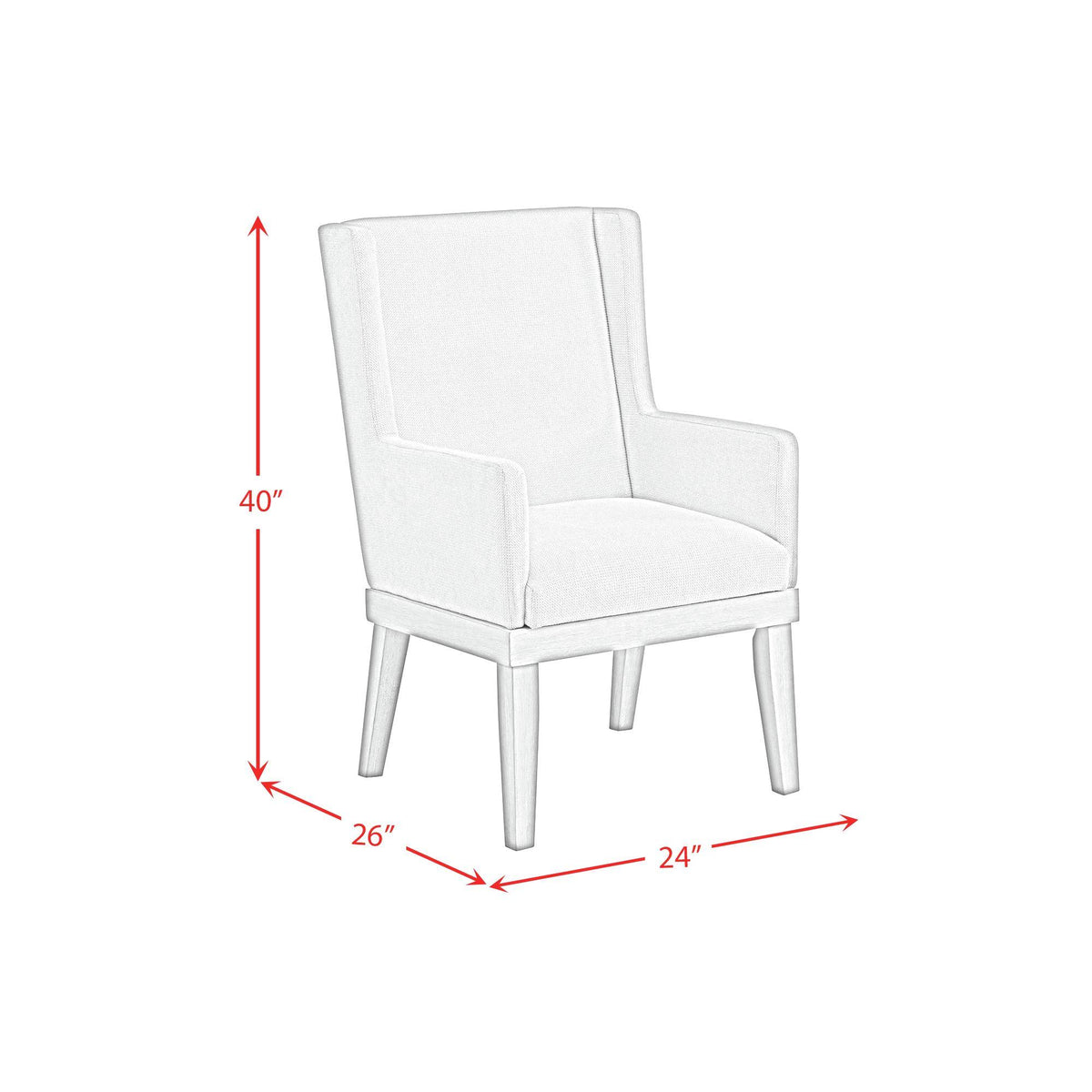 Elements International Avalanche D-11600-7-AC Dining Arm Chair IMAGE 8