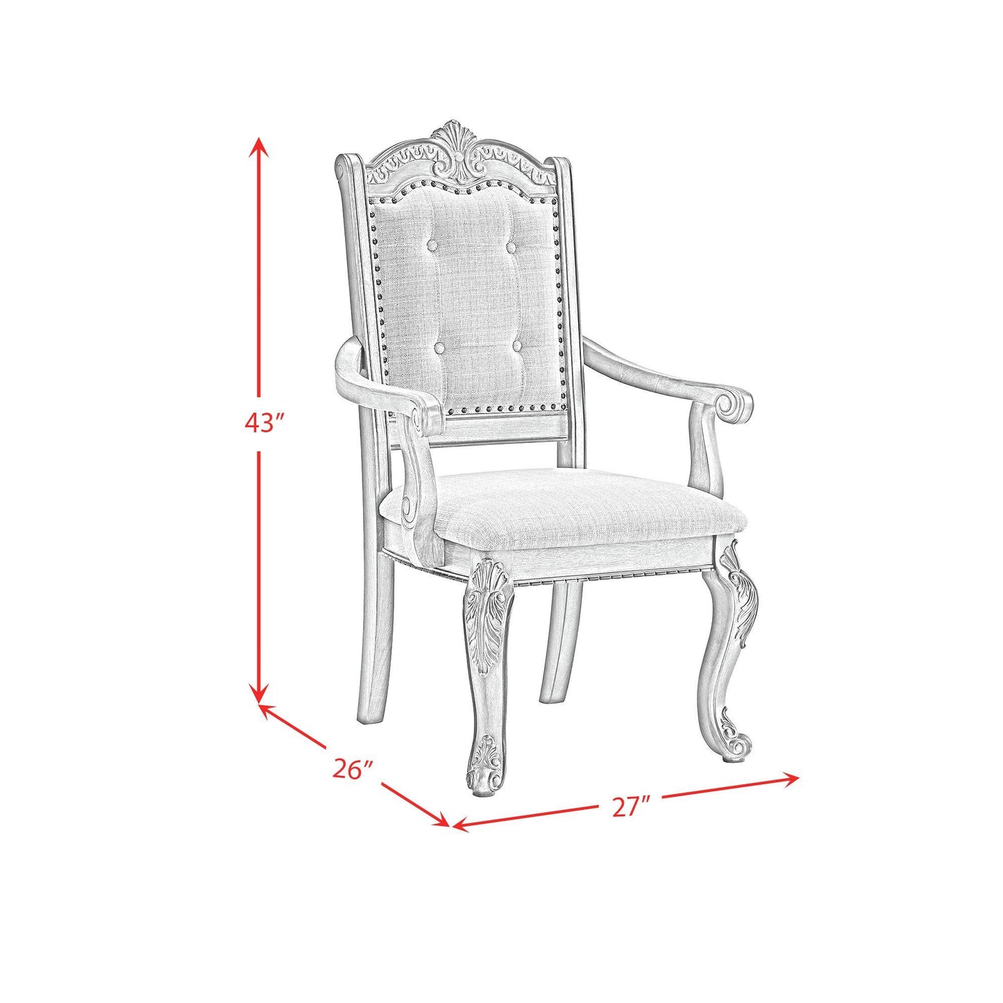 Elements International Madison Park D-10460-5-AC Dining Arm Chair IMAGE 9