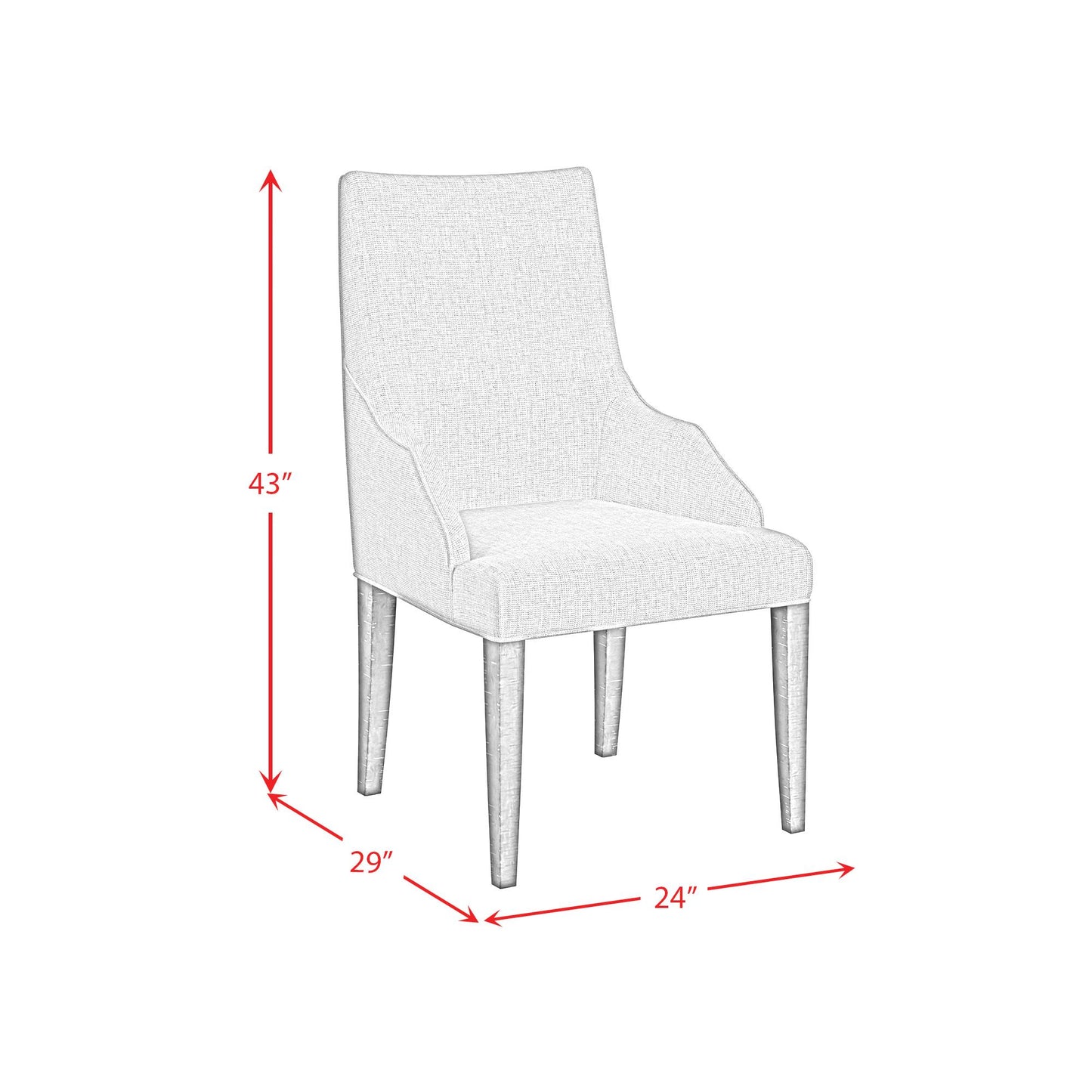 Elements International Yellowstone D-12830-3-AC Dining Host Chair IMAGE 10