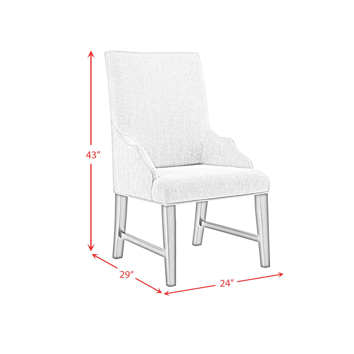 Elements International Montrose D-16670-8-HC Dining Host Chair IMAGE 8