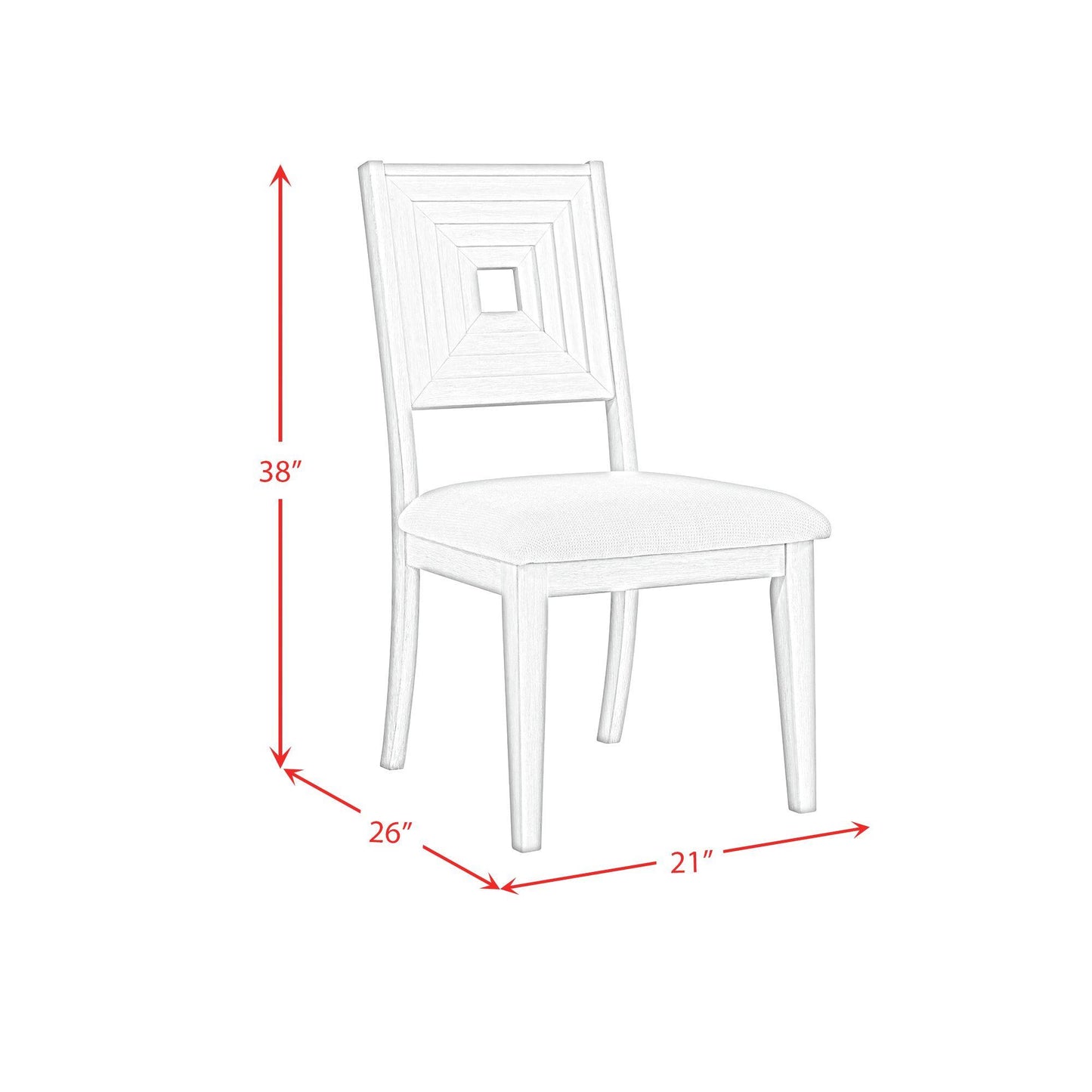 Elements International Avalanche D-11600-7-SC Dining Side Chair IMAGE 9
