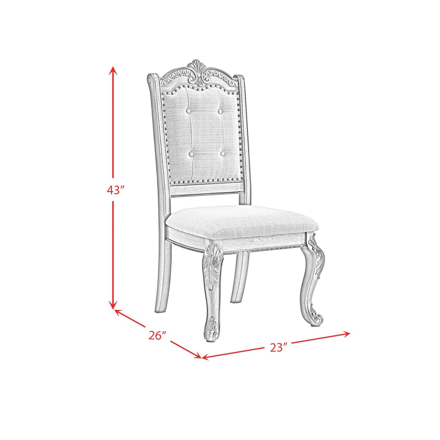 Elements International Madison Park D-10460-5-SC Dining Side Chair IMAGE 8