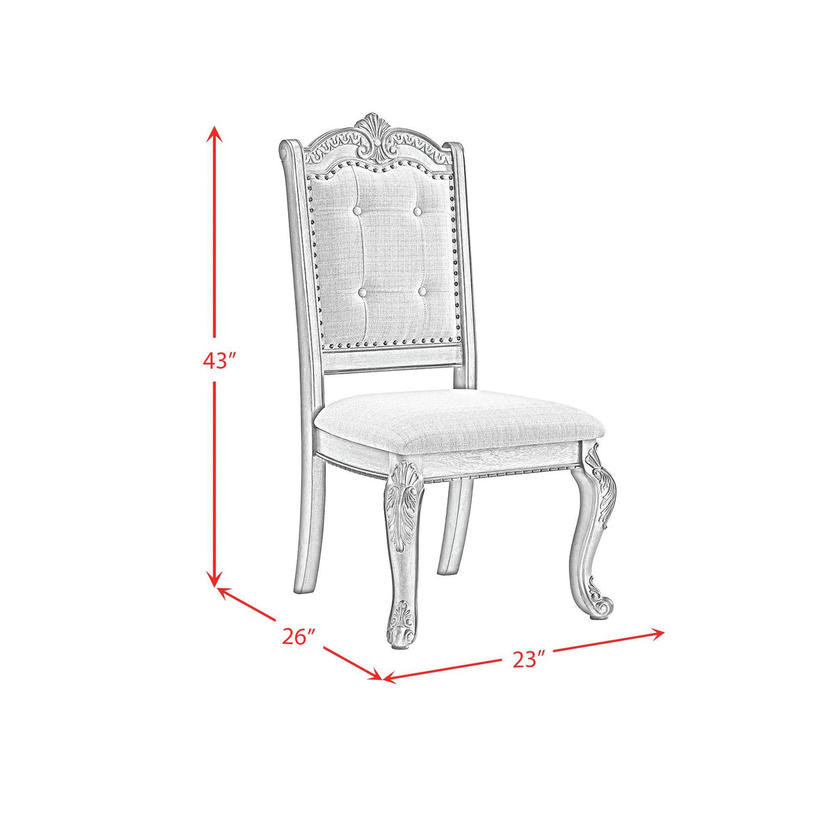 Elements International Madison Park D-10460-5-SC Dining Side Chair IMAGE 8