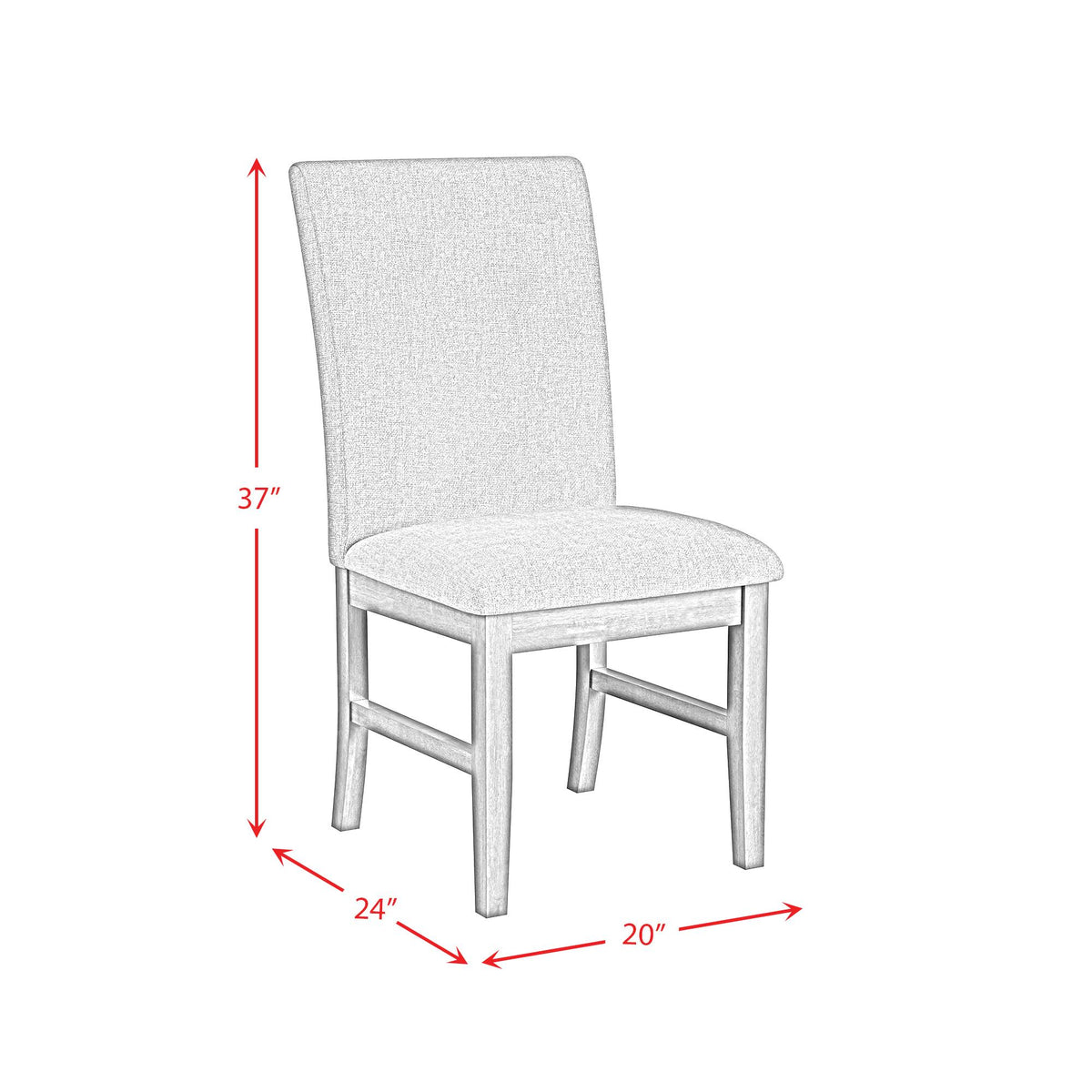 Elements International Santa Barbara D-16550-5-SCB Dining Side Chair IMAGE 12