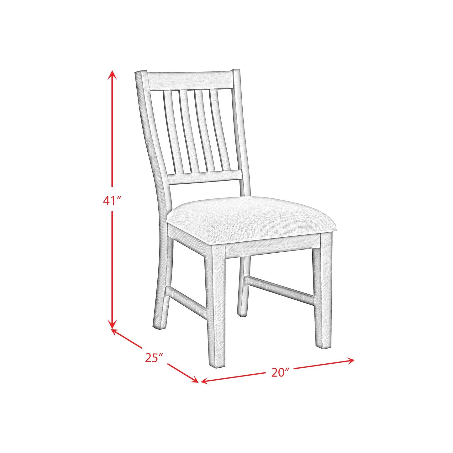Elements International Yellowstone D-12830-3-SC Dining Side Chair IMAGE 10