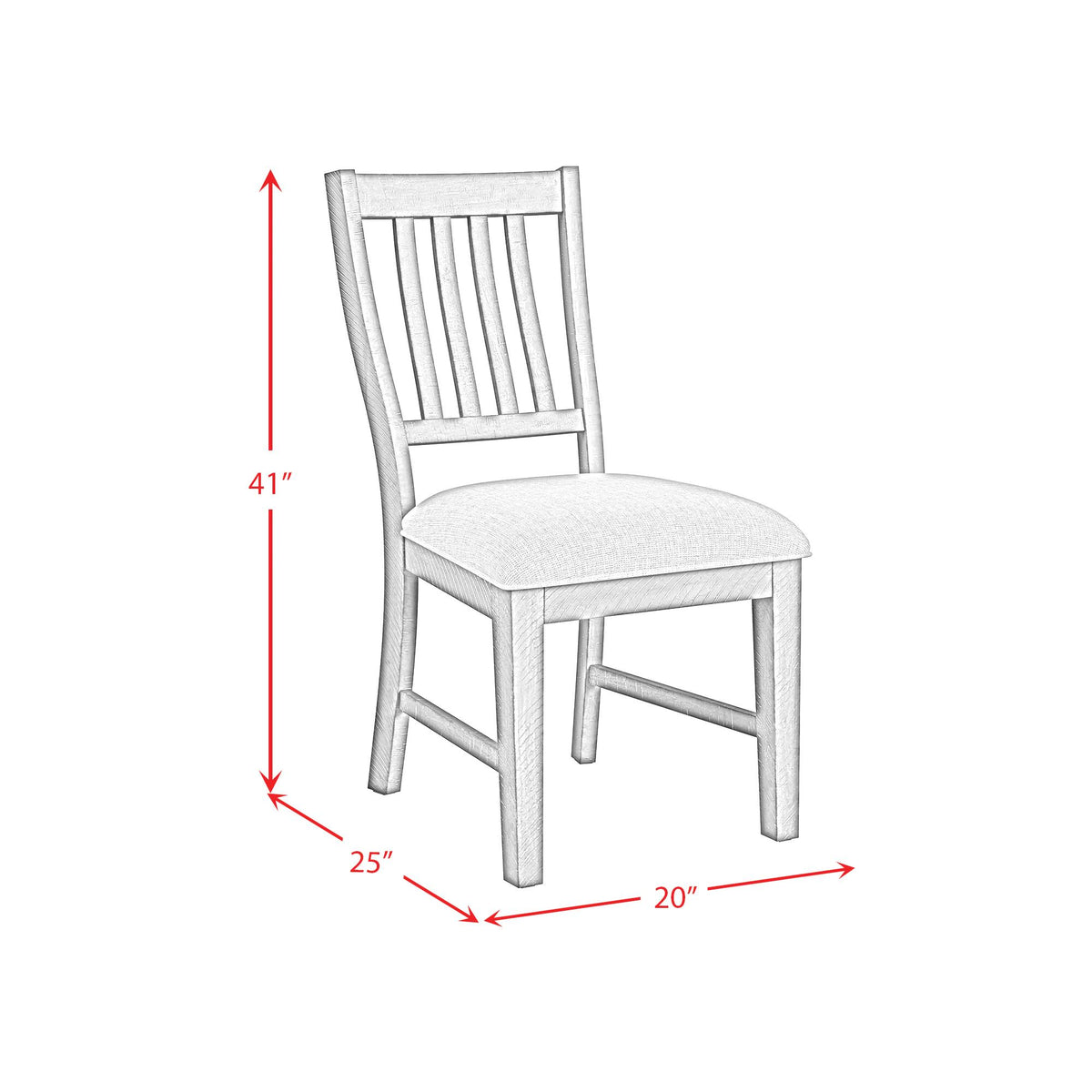 Elements International Yellowstone D-12830-3-SC Dining Side Chair IMAGE 10