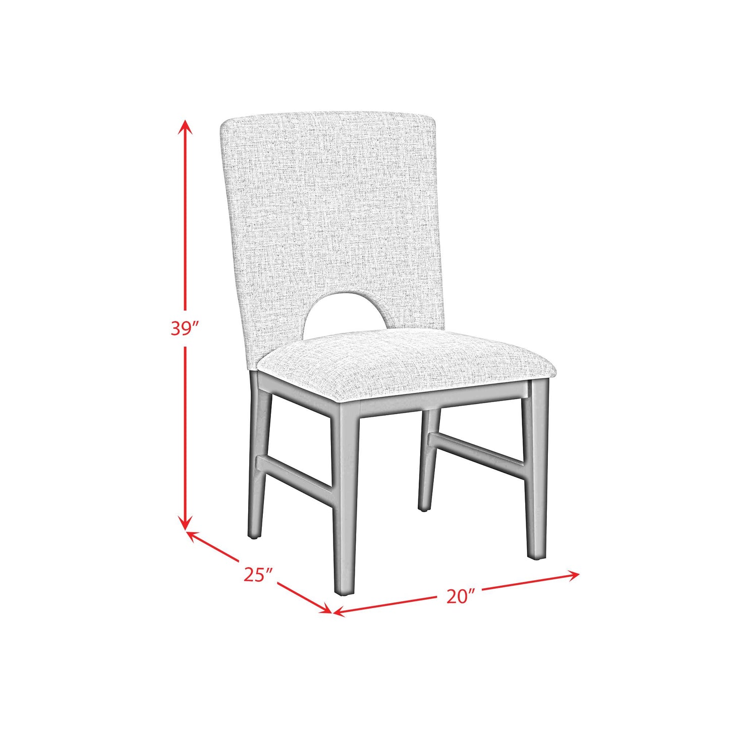 Elements International Oregon D-17380-8-SC Dining Side Chair IMAGE 8