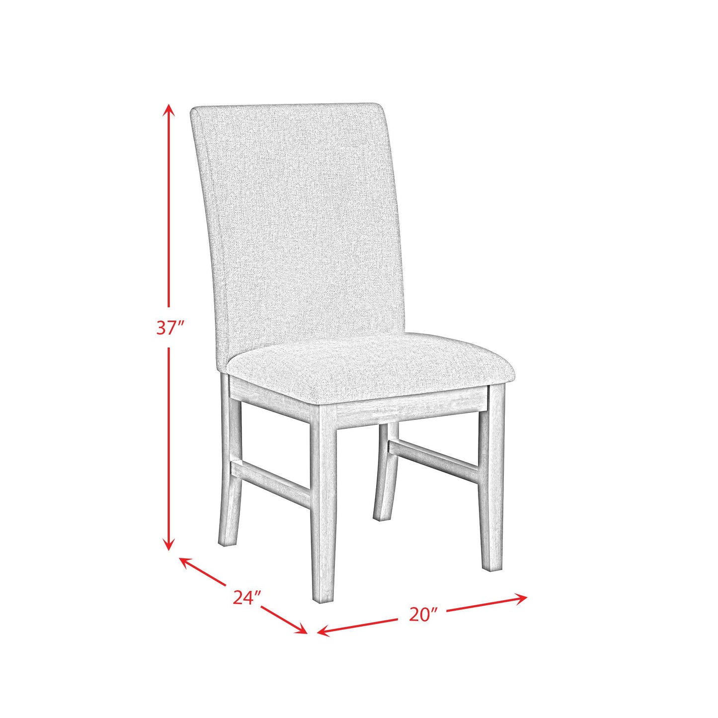 Elements International Santa Barbara D-16550-5-SCR Dining Side Chair IMAGE 12